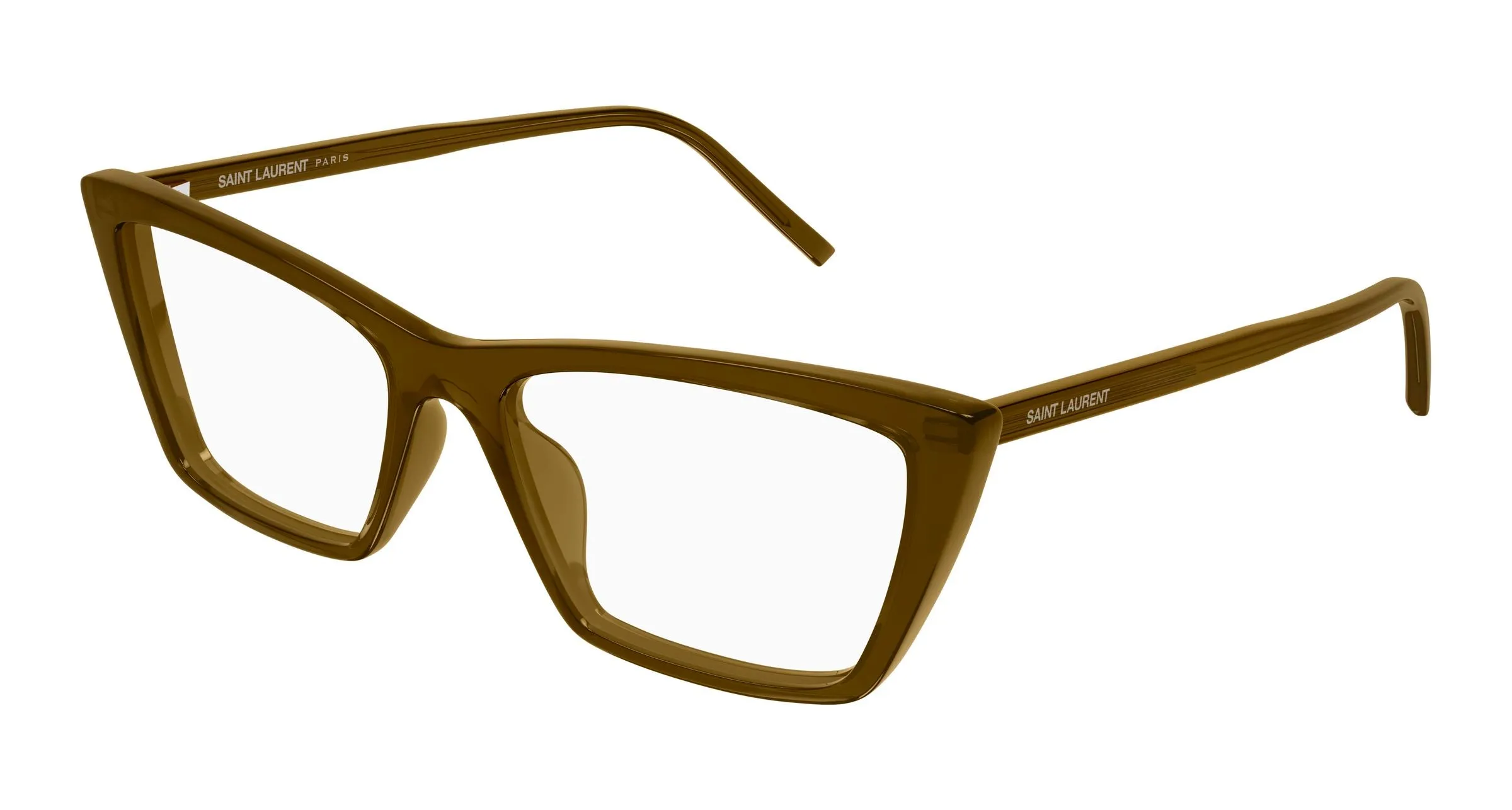 SAINT LAURENT SL 737 MICA THIN OPT 009 Montature da vista Acetato Marrone Trasparente Squadrata - immagine 1