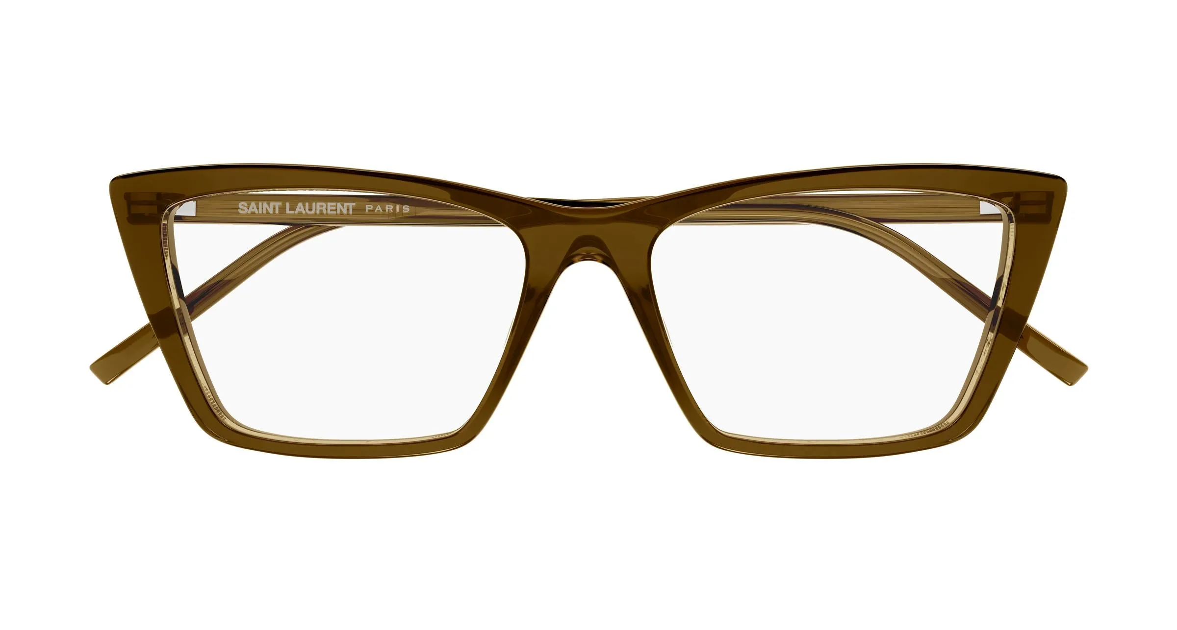SAINT LAURENT SL 737 MICA THIN OPT 009 Montature da vista Acetato Marrone Trasparente Squadrata - immagine 2