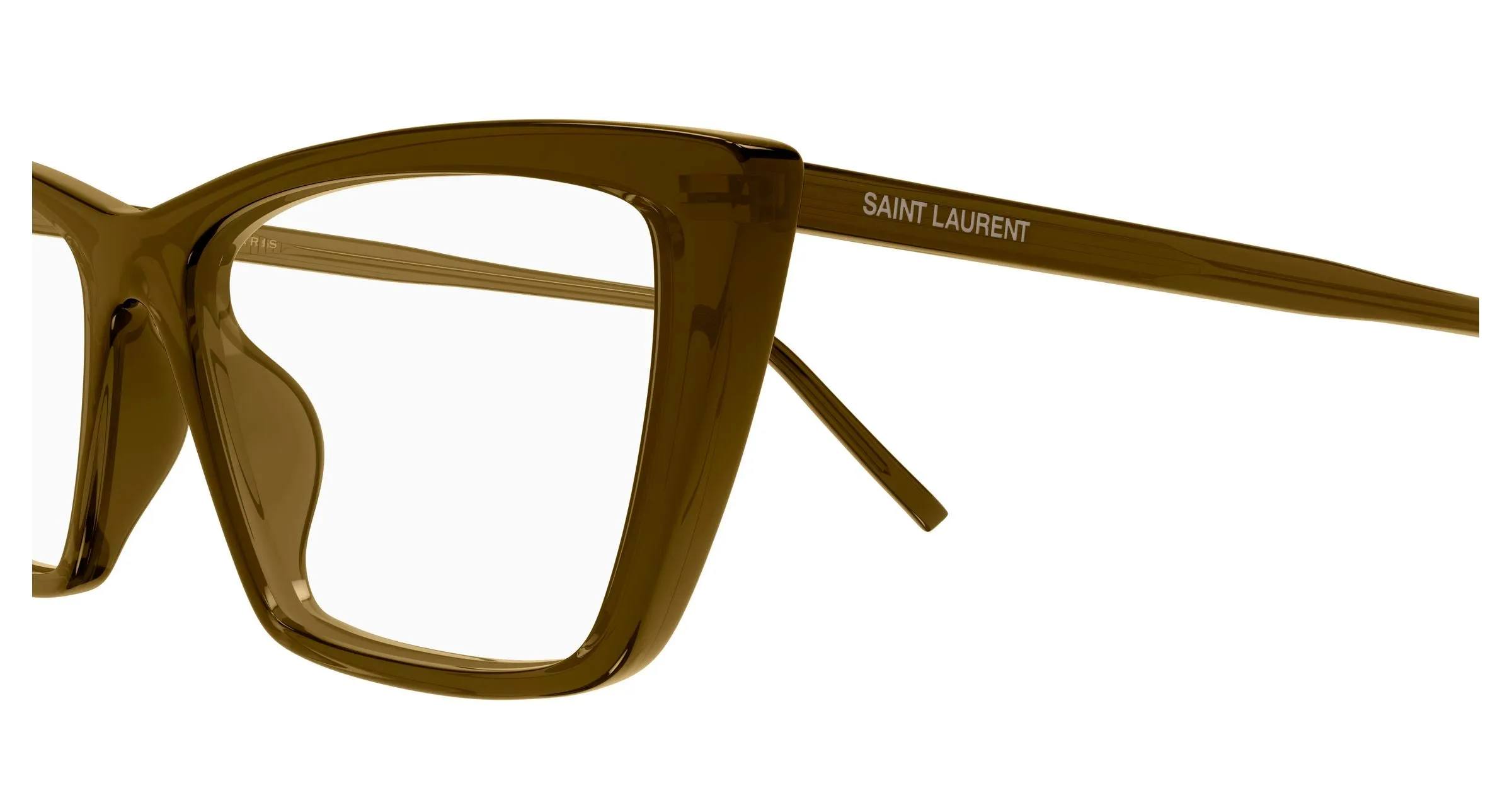 SAINT LAURENT SL 737 MICA THIN OPT 009 Montature da vista Acetato Marrone Trasparente Squadrata - immagine 3