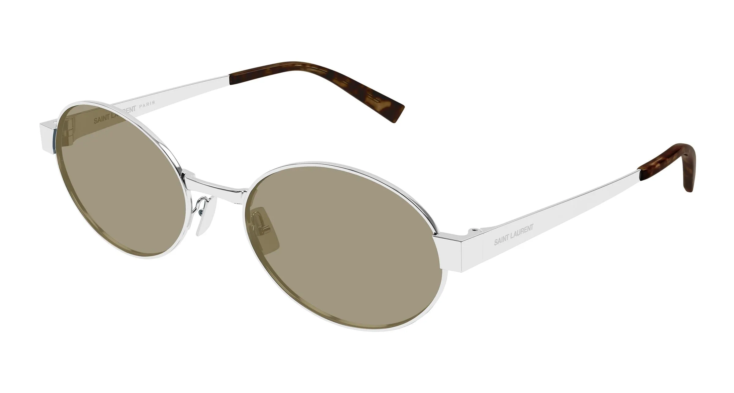 SAINT LAURENT SL 692 007 Occhiali da sole Metallo Argento Grigio Rotonda - immagine 1
