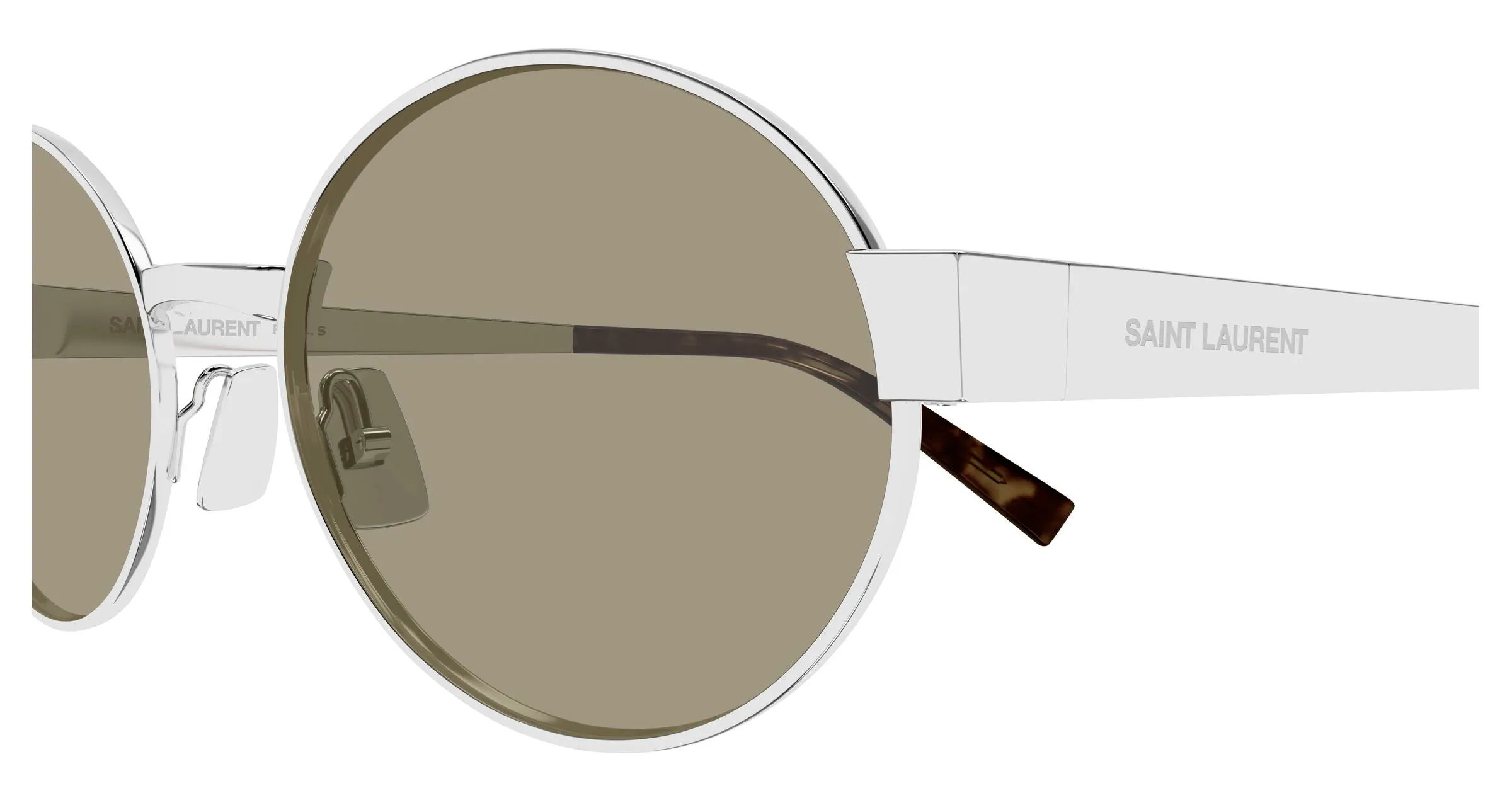 SAINT LAURENT SL 692 007 Occhiali da sole Metallo Argento Grigio Rotonda - immagine 3