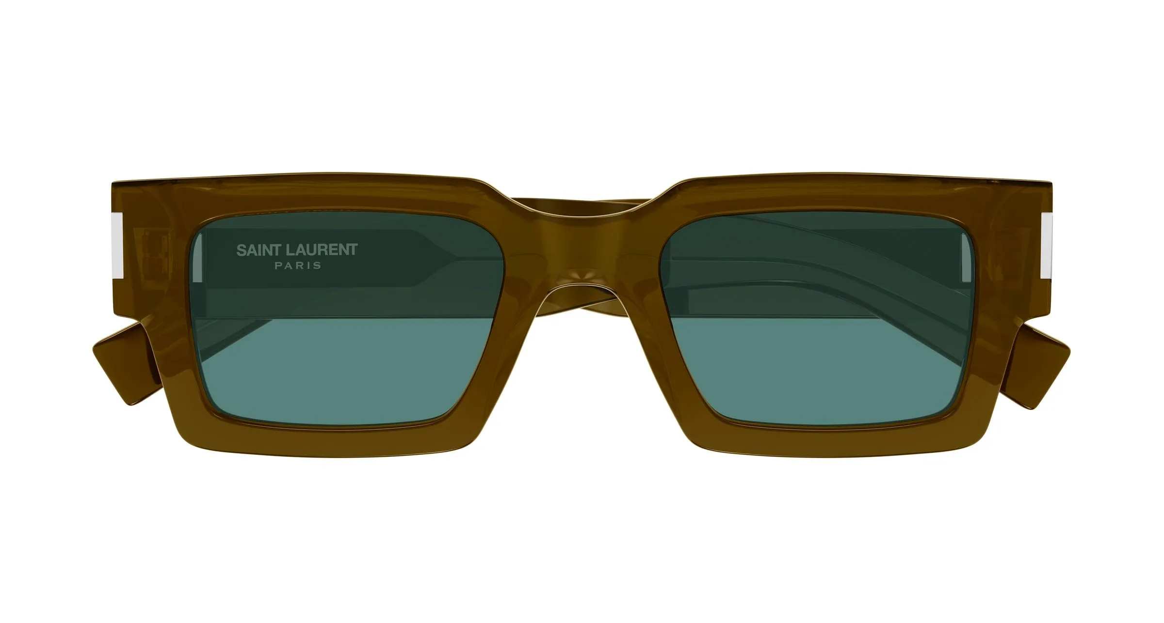 SAINT LAURENT SL 572 013 Occhiali da sole Acetato Marrone Verde Squadrata - immagine 2
