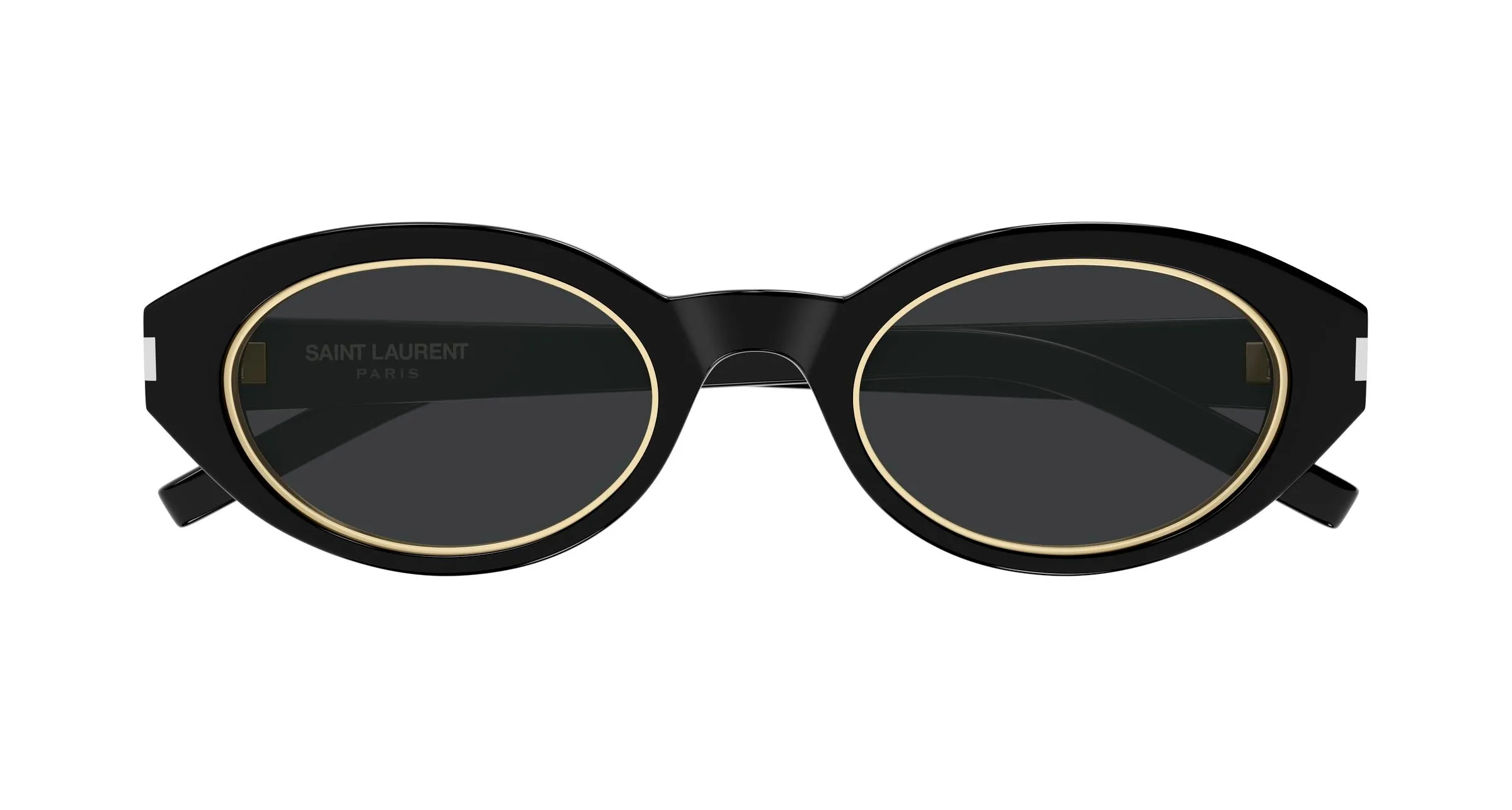 SAINT LAURENT SL 567 RIM 004 Occhiali da sole Acetato Nero Nero Rotonda - immagine 2