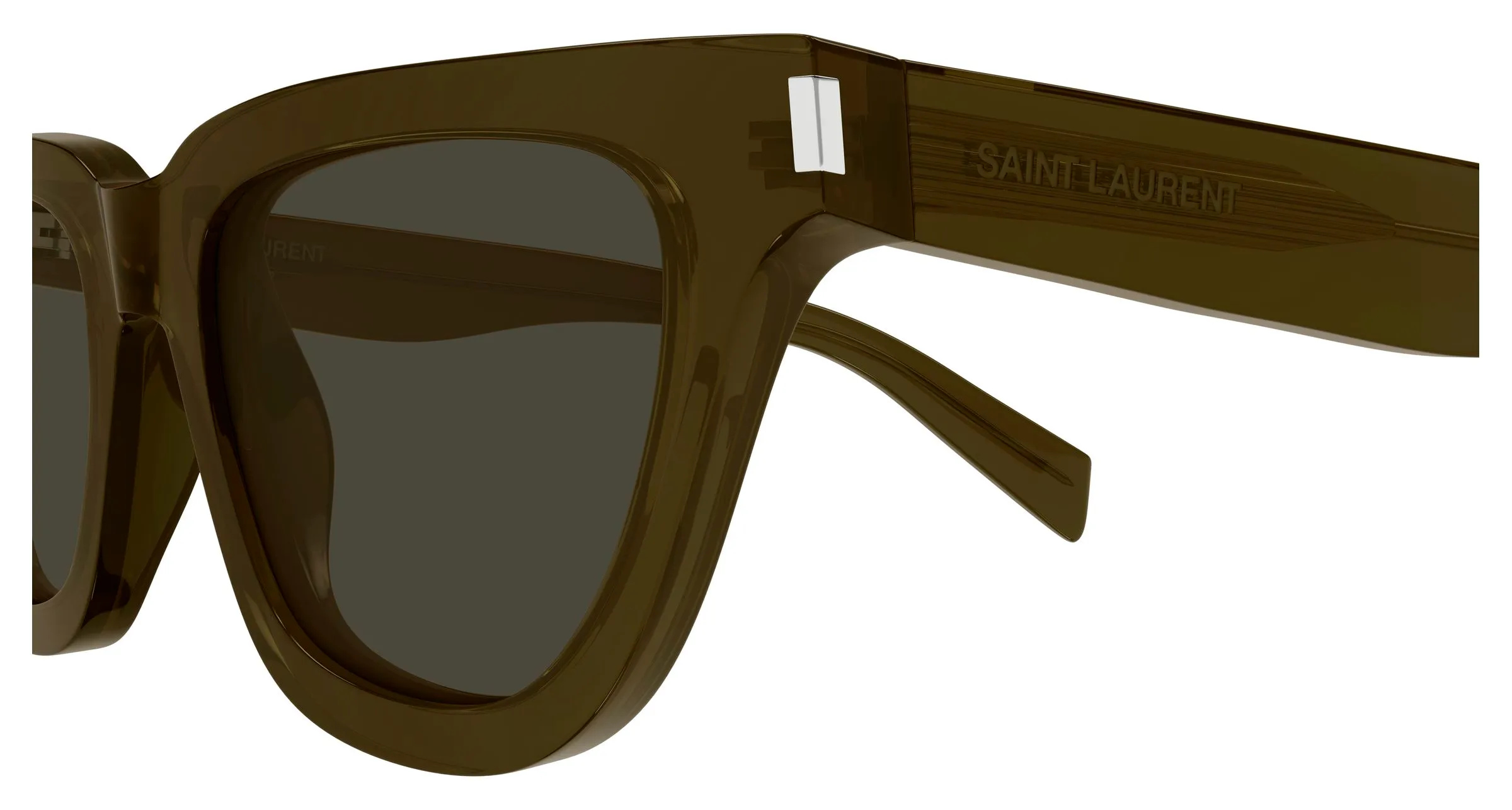 SAINT LAURENT SL 462 SULPICE 021 Occhiali da sole Acetato Marrone Grigio Cat Eye - immagine 3