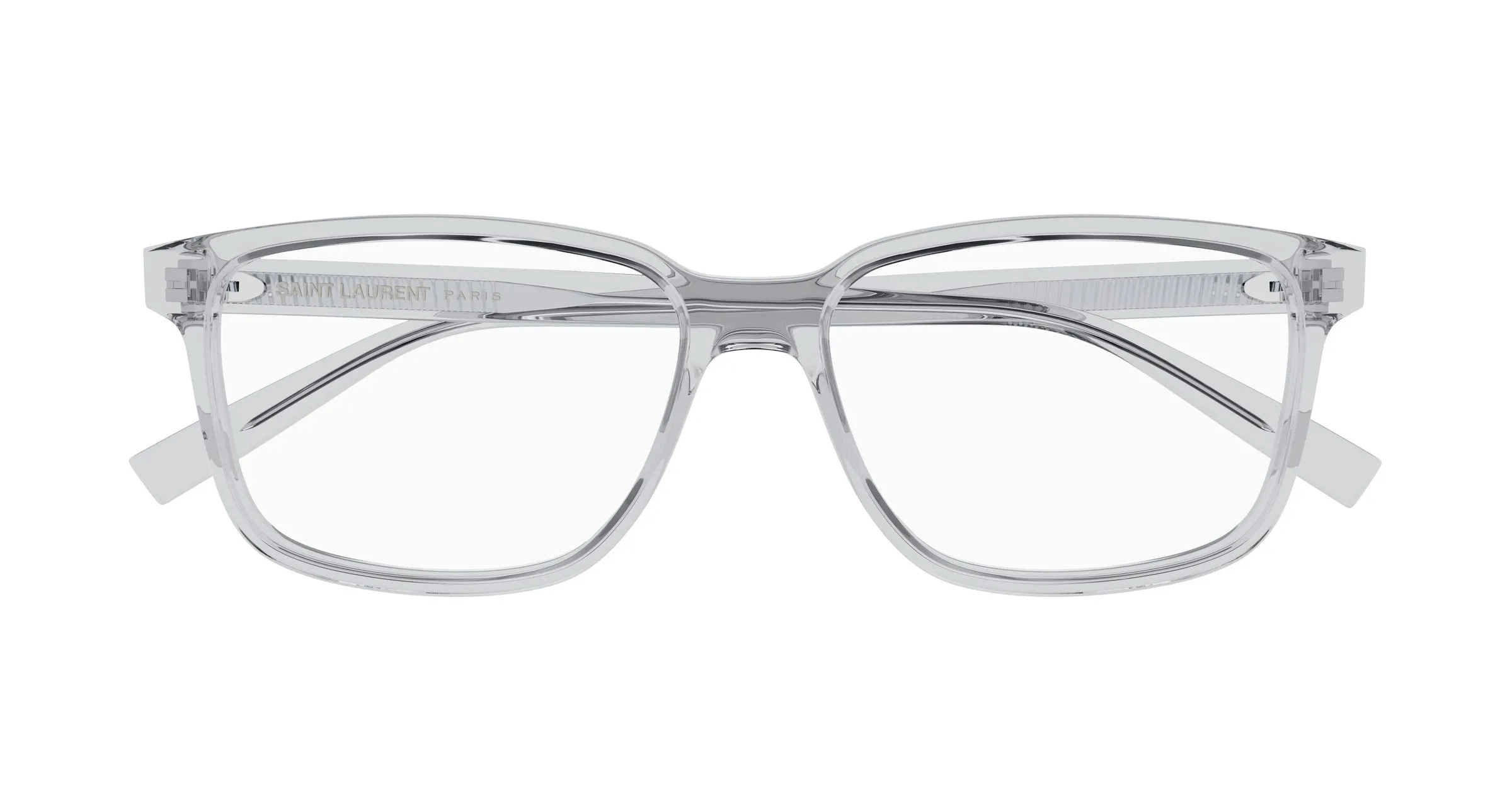 SAINT LAURENT SL 458 009 Montature da vista Acetato Grigio Trasparente Squadrata - immagine 2