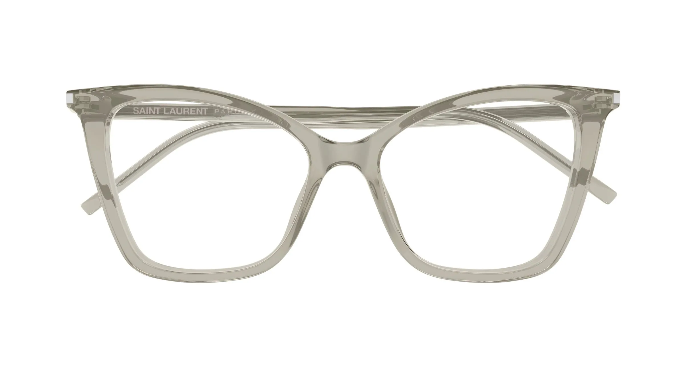 SAINT LAURENT SL 386 021 Montature da vista Acetato Marrone Trasparente Cat Eye Antiriflesso - immagine 2
