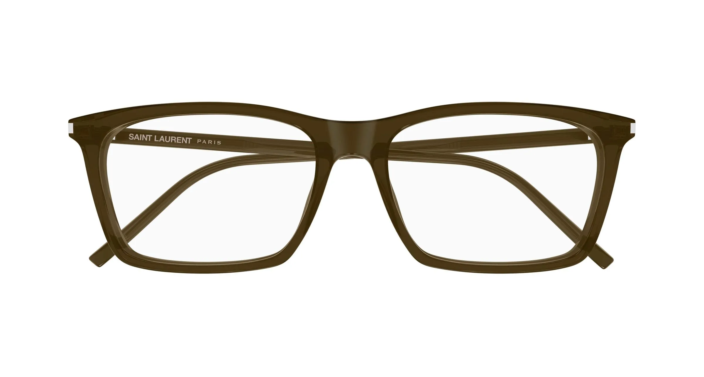 SAINT LAURENT SL 296 013 Montature da vista Acetato Marrone Trasparente Squadrata Antiriflesso - immagine 2