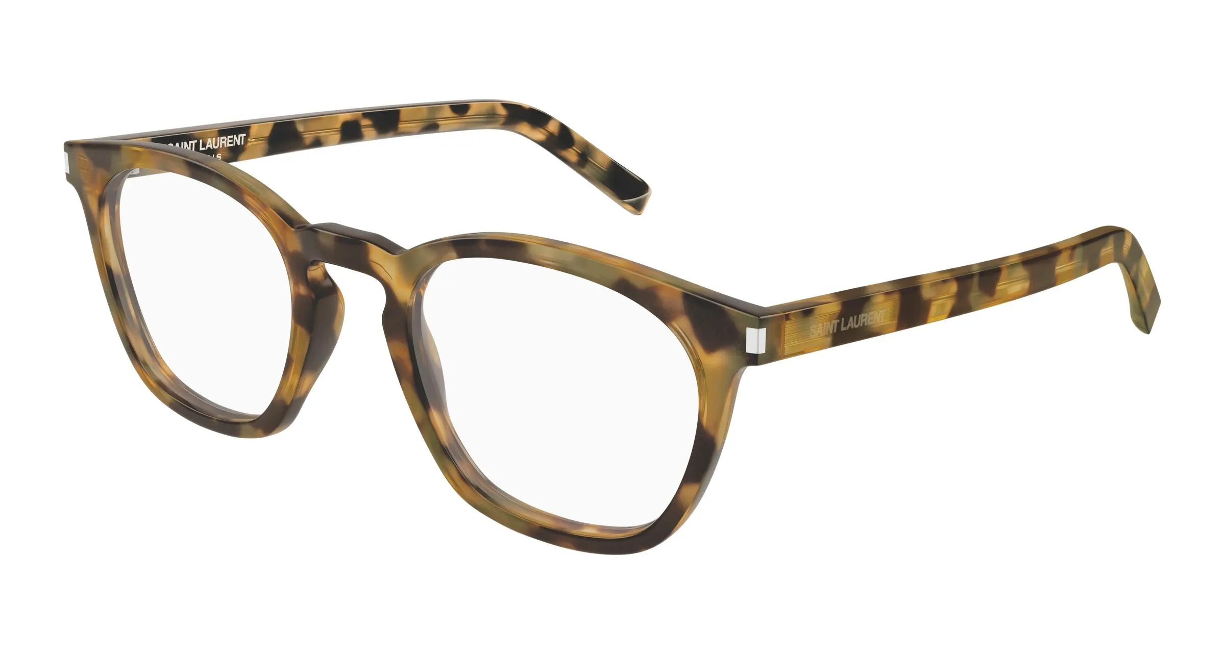 SAINT LAURENT SL 28 OPT 017 Montature da vista Acetato Havana Trasparente Rotonda - immagine 1