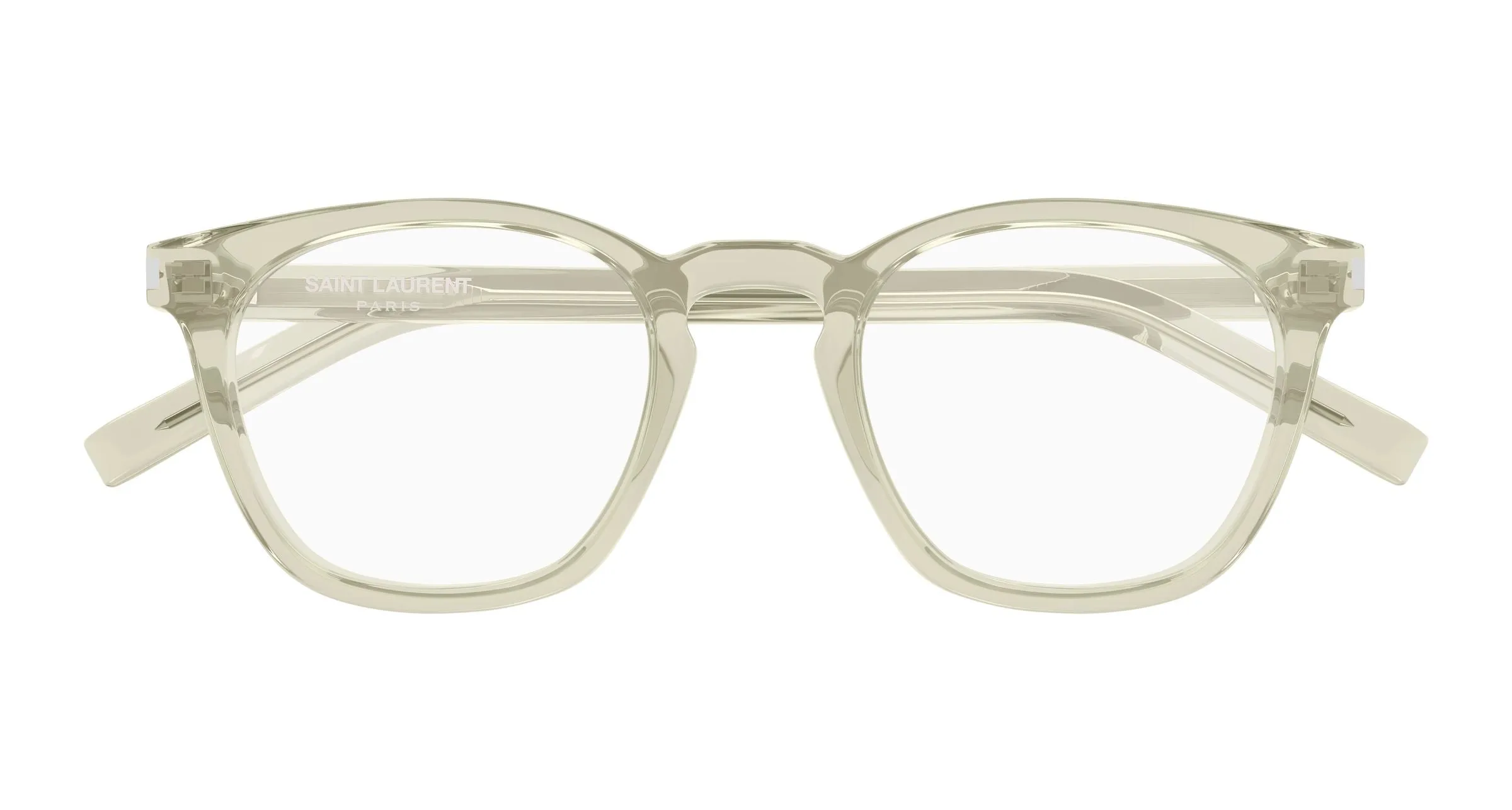 SAINT LAURENT SL 28 OPT 016 Montature da vista Acetato Verde Trasparente Rotonda - immagine 2