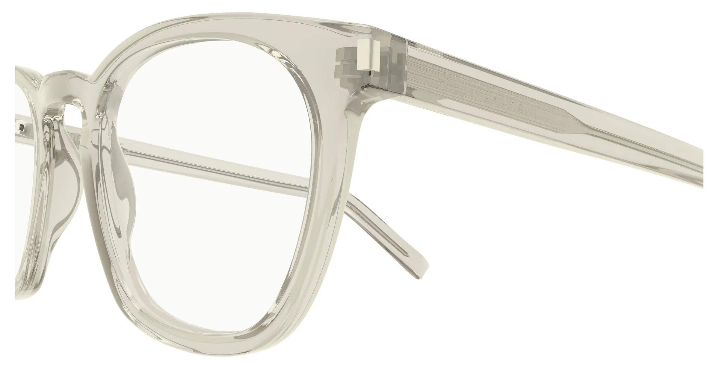 SAINT LAURENT SL 28 OPT 016 Montature da vista Acetato Verde Trasparente Rotonda - immagine 3
