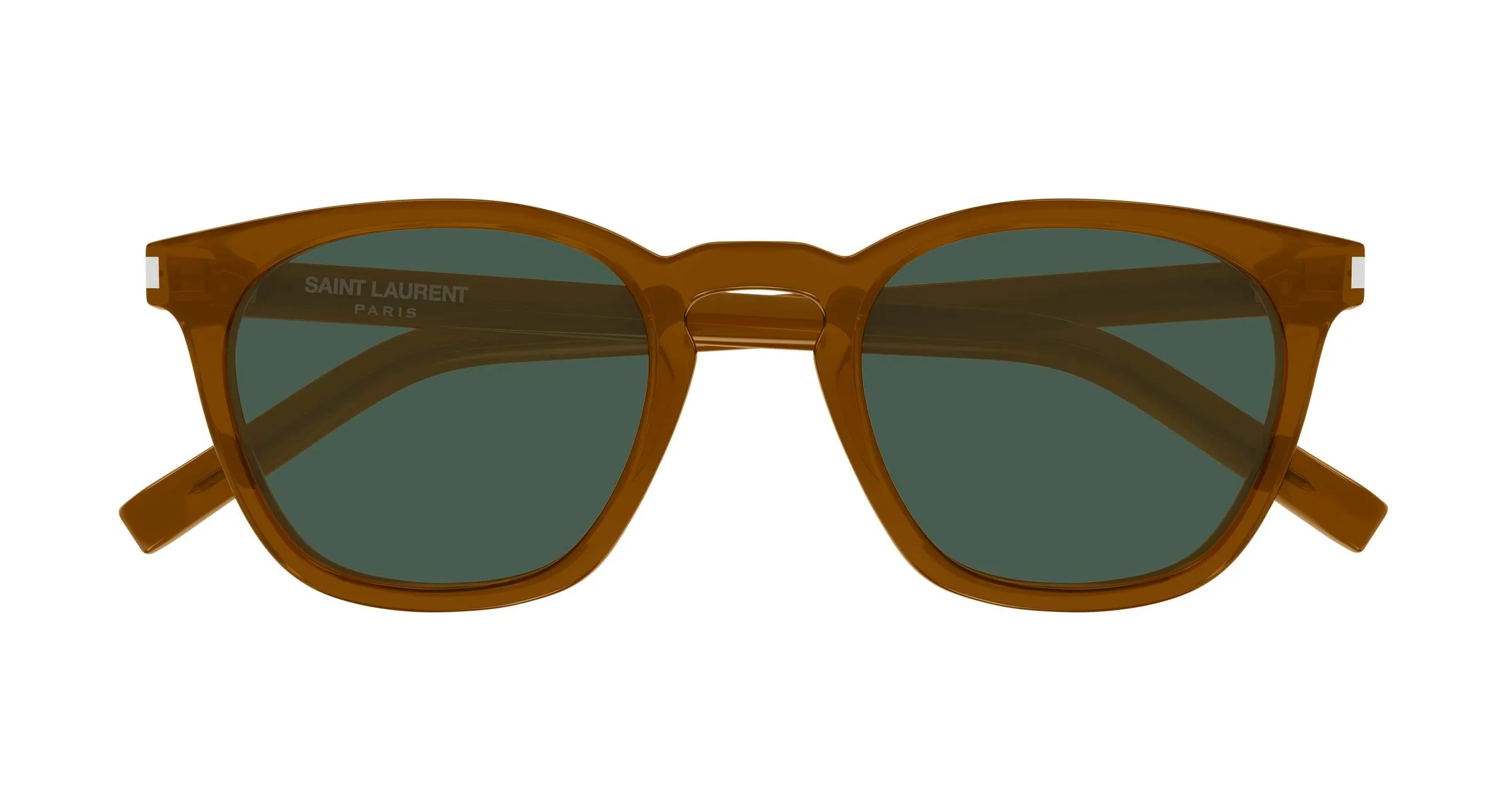 SAINT LAURENT SL 28 057 Occhiali da sole Acetato Marrone Verde Squadrata - immagine 2