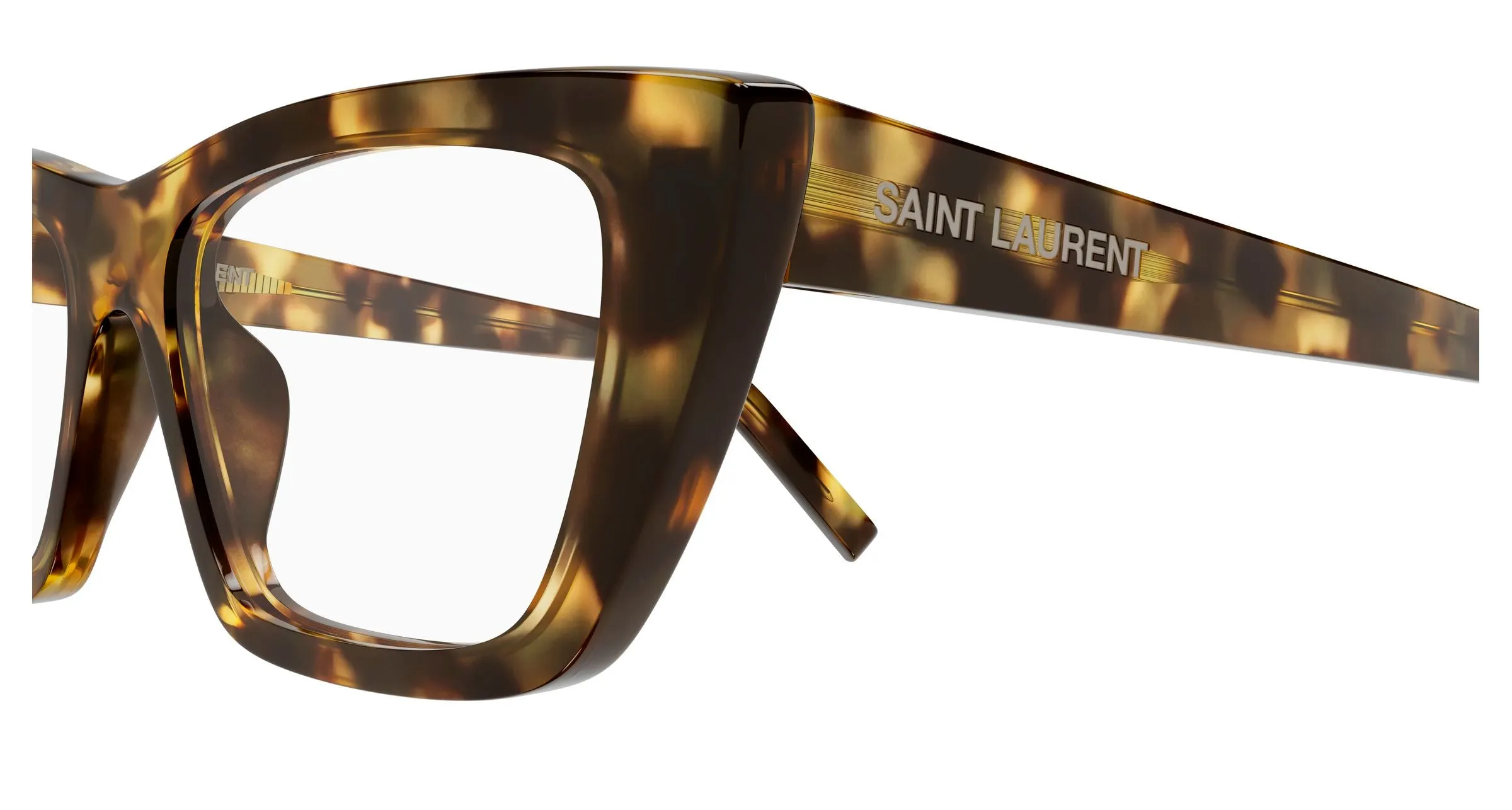 SAINT LAURENT SL 276 MICA OPT 010 Montature da vista Acetato Havana Trasparente Cat Eye - immagine 3