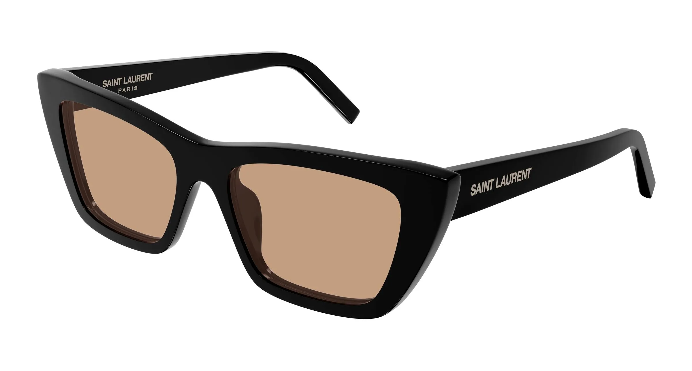 SAINT LAURENT SL 276 MICA 066 Occhiali da sole Acetato Nero Marrone Cat Eye - immagine 1