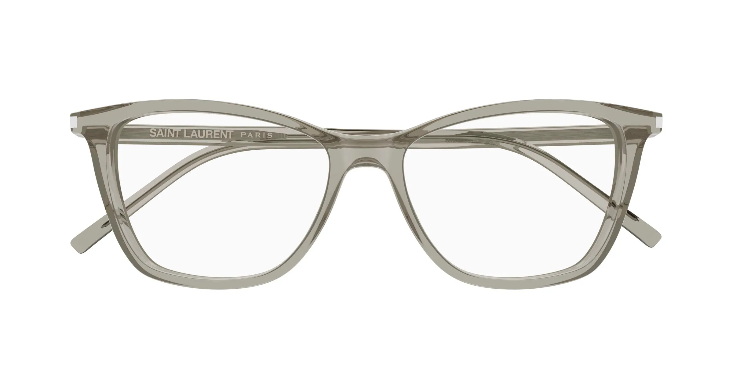 SAINT LAURENT SL 259 019 Montature da vista Acetato Marrone Trasparente Cat Eye Antiriflesso - immagine 2