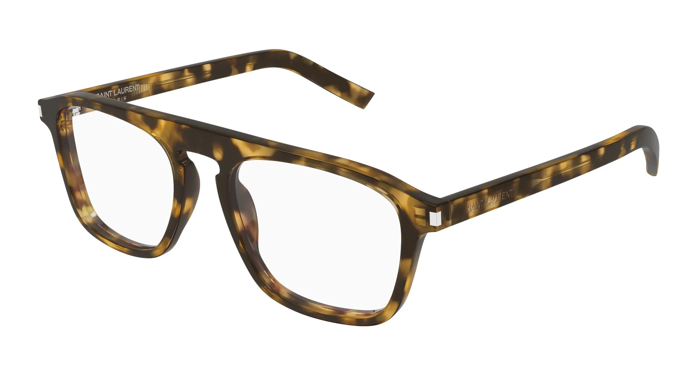 SAINT LAURENT SL 157 013 Montature da vista Acetato Havana Trasparente Squadrata - immagine 1