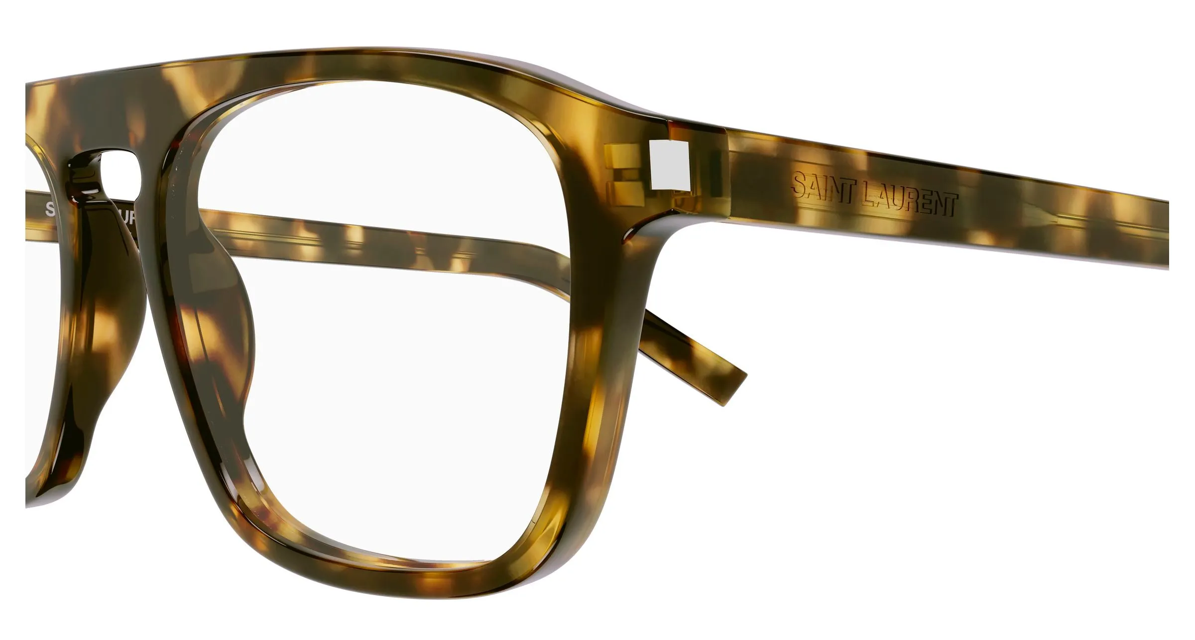 SAINT LAURENT SL 157 013 Montature da vista Acetato Havana Trasparente Squadrata - immagine 3