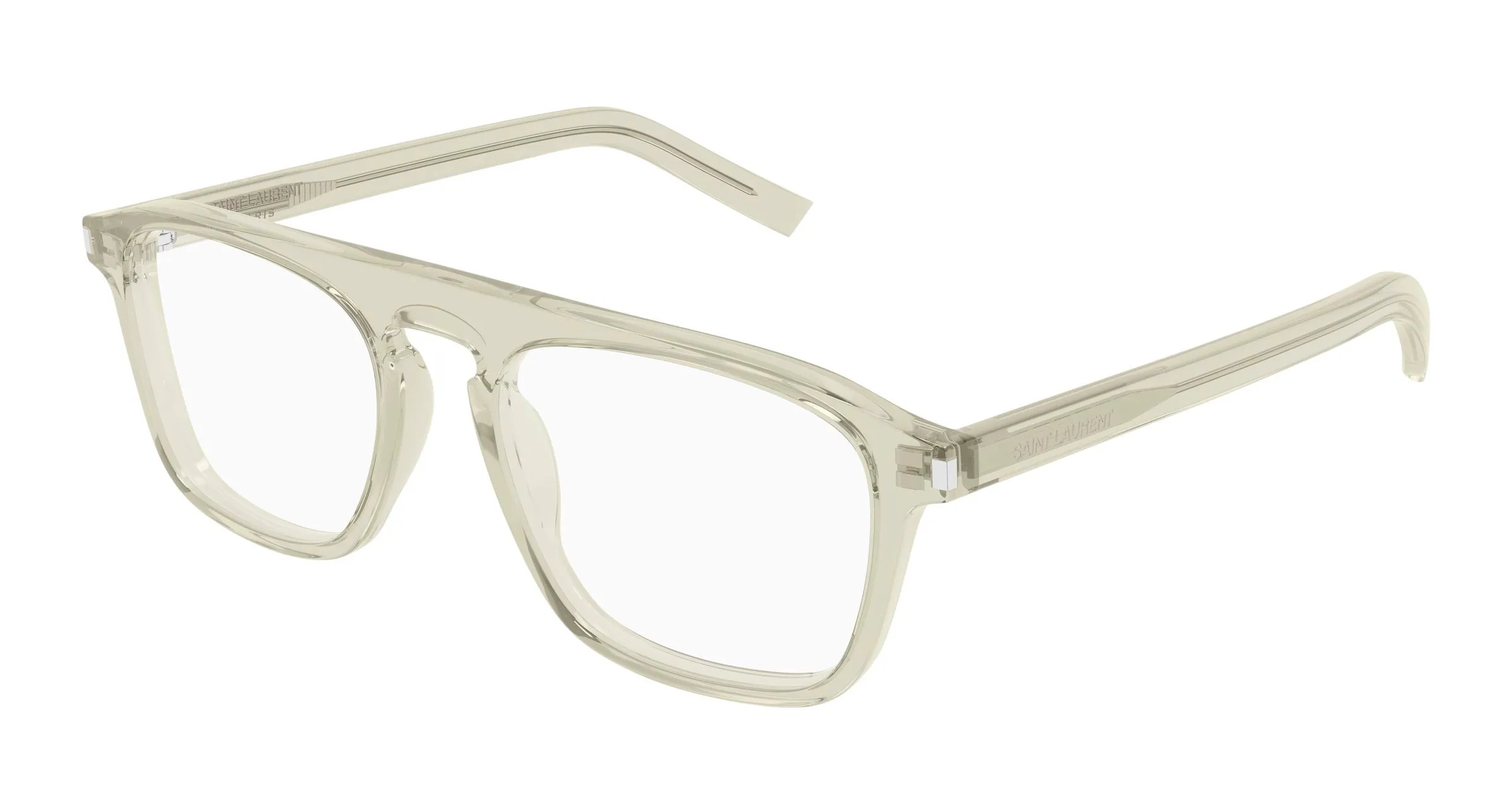 SAINT LAURENT SL 157 012 Montature da vista Acetato Verde Trasparente Squadrata - immagine 1