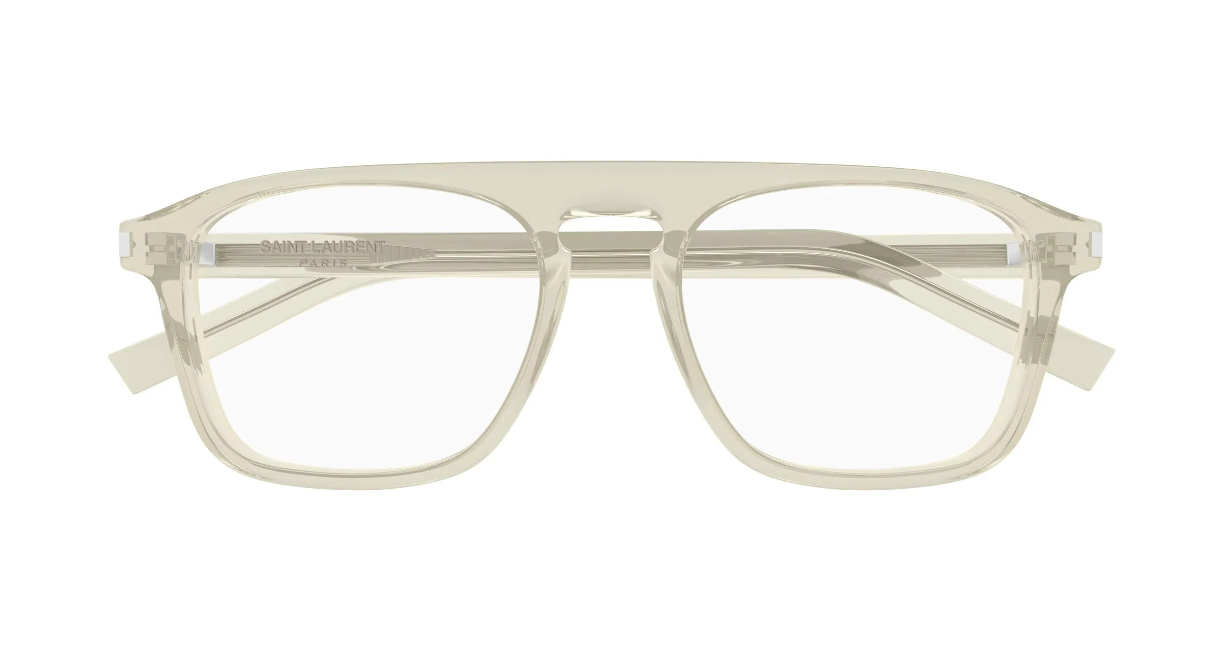 SAINT LAURENT SL 157 012 Montature da vista Acetato Verde Trasparente Squadrata - immagine 2