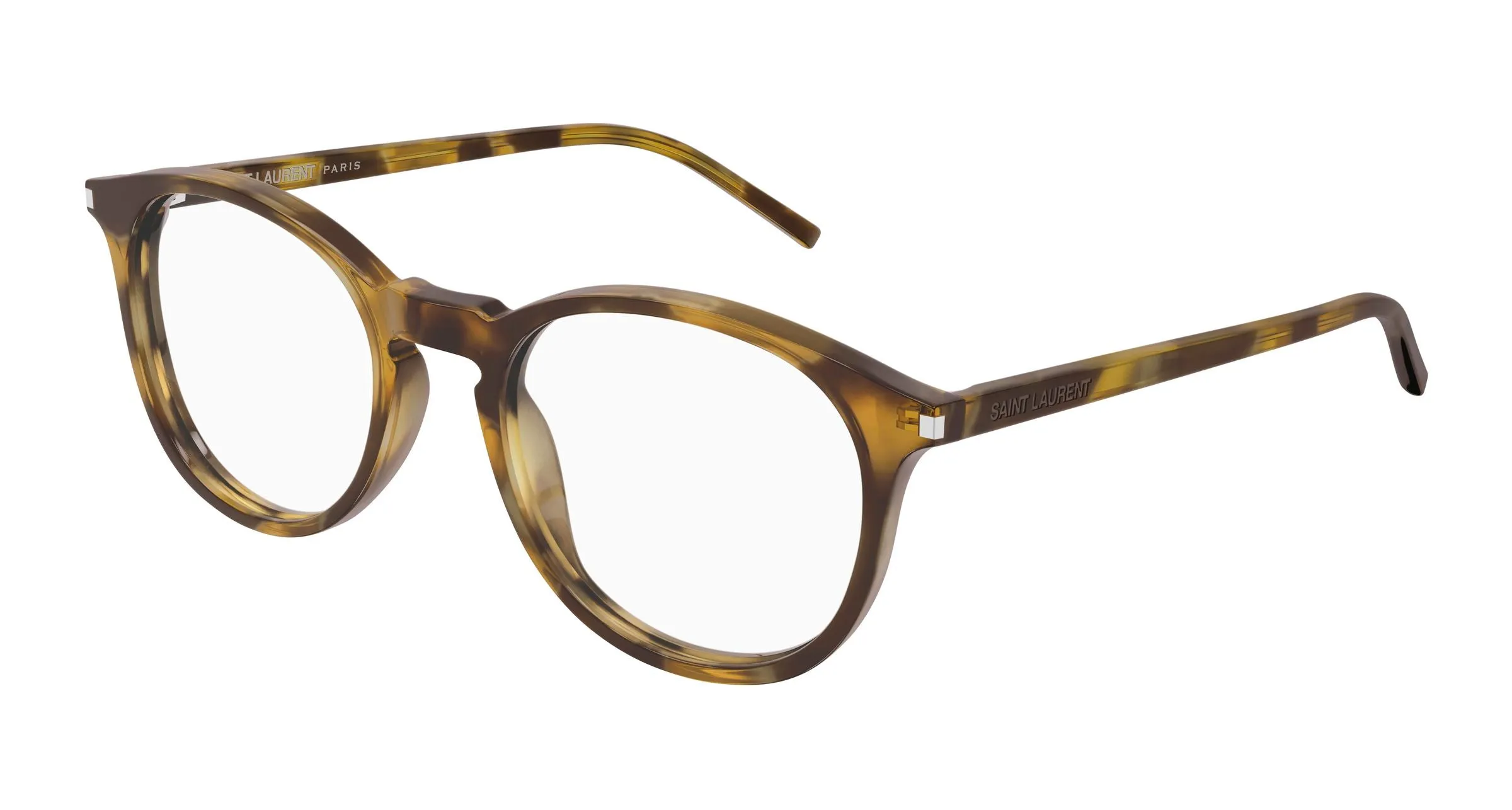 SAINT LAURENT SL 106 029 Montature da vista Acetato Havana Trasparente Rotonda - immagine 1