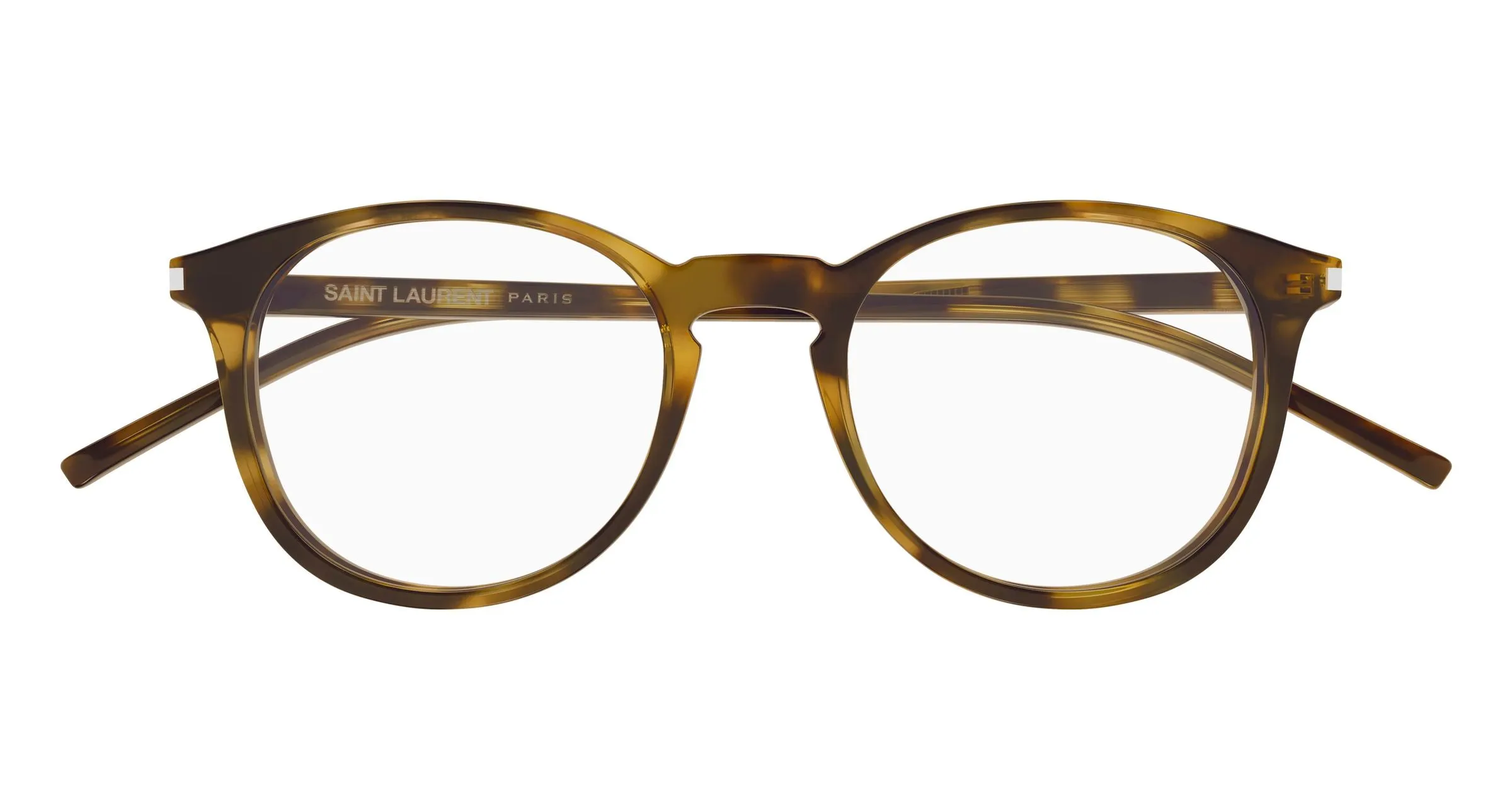 SAINT LAURENT SL 106 029 Montature da vista Acetato Havana Trasparente Rotonda - immagine 2