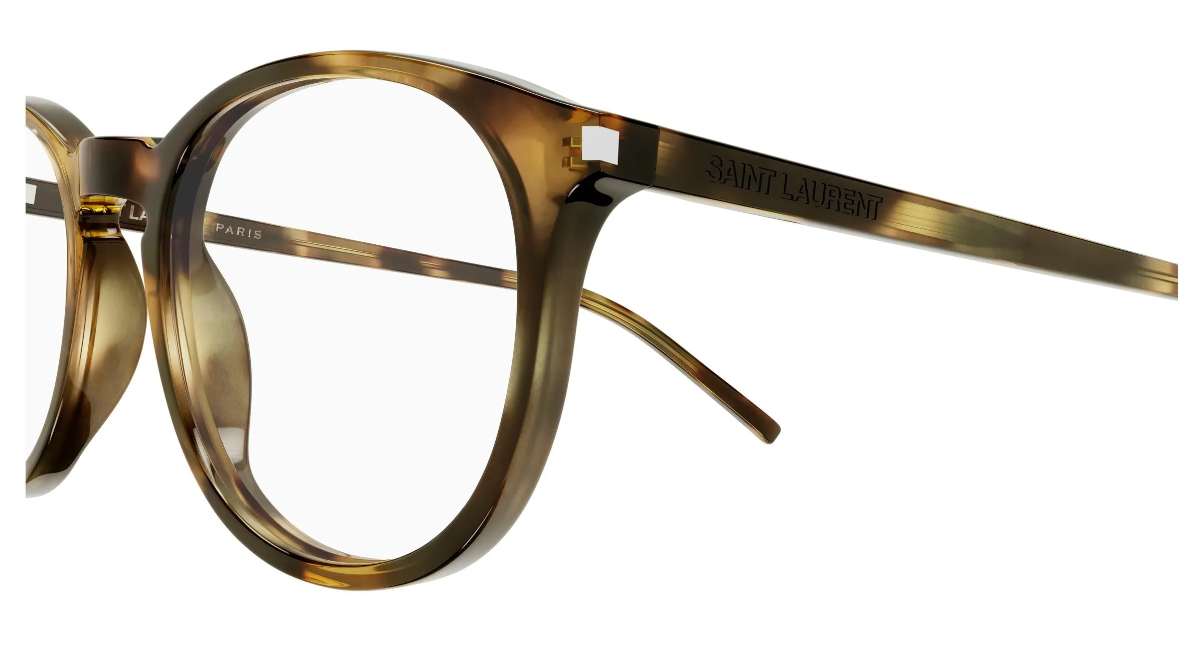 SAINT LAURENT SL 106 029 Montature da vista Acetato Havana Trasparente Rotonda - immagine 3