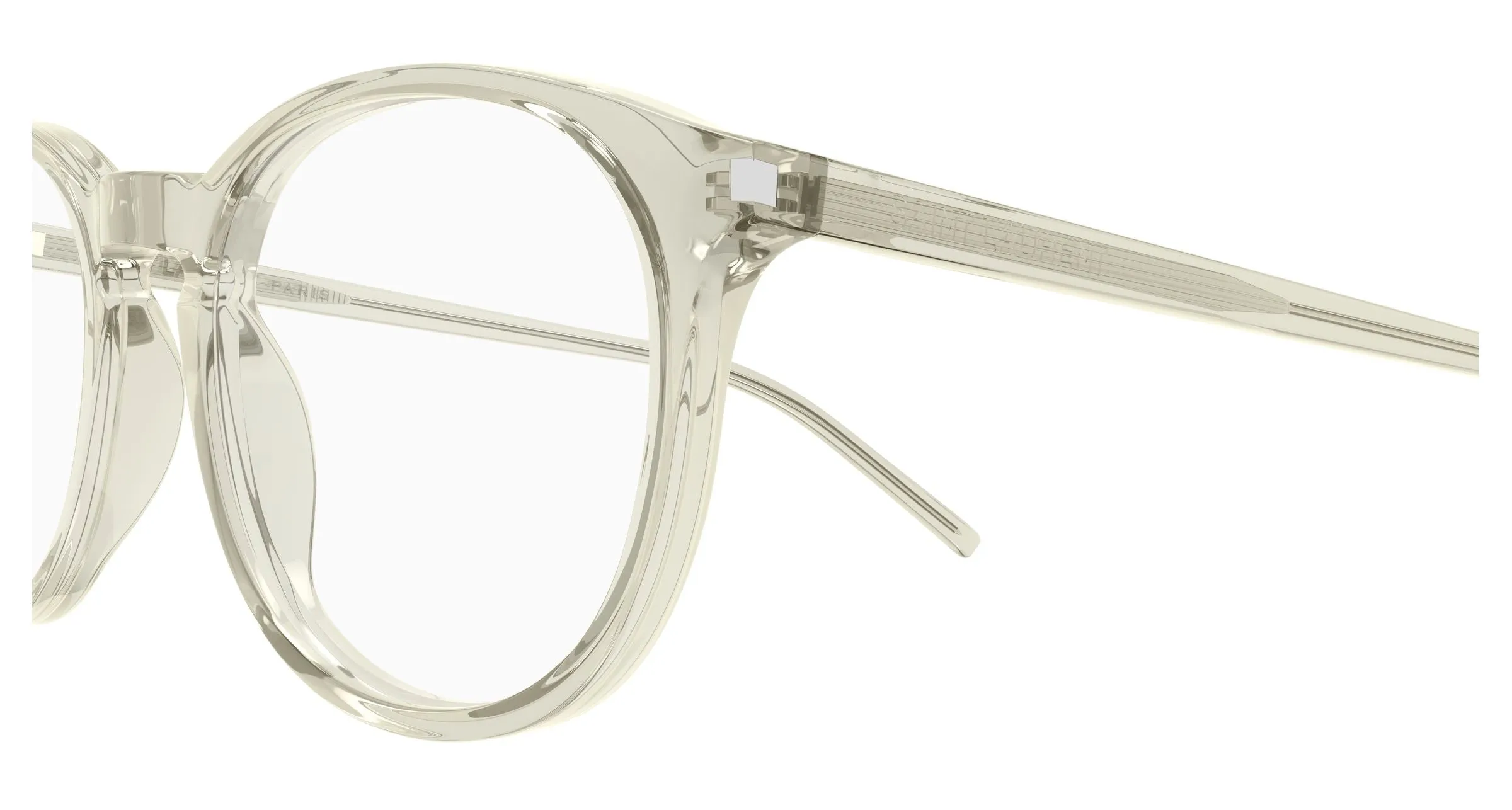 SAINT LAURENT SL 106 028 Montature da vista Acetato Verde Trasparente Rotonda - immagine 3