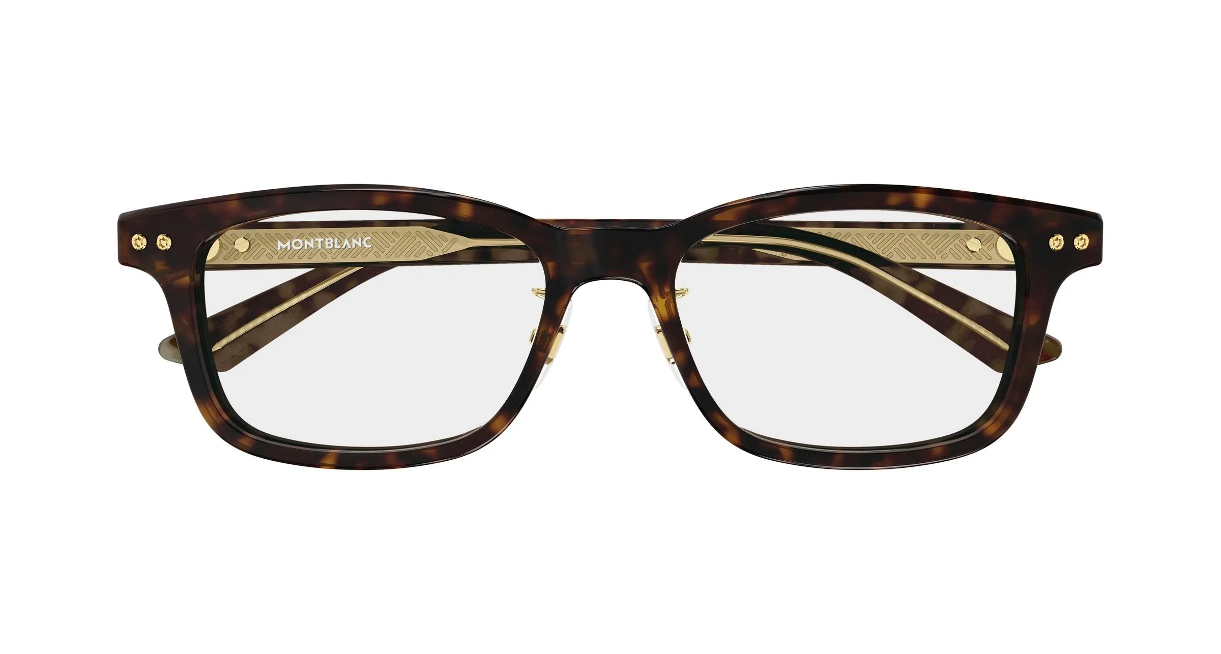Montblanc MB0533OJ 003 Montature da vista Acetato Havana Trasparente Squadrata - immagine 2