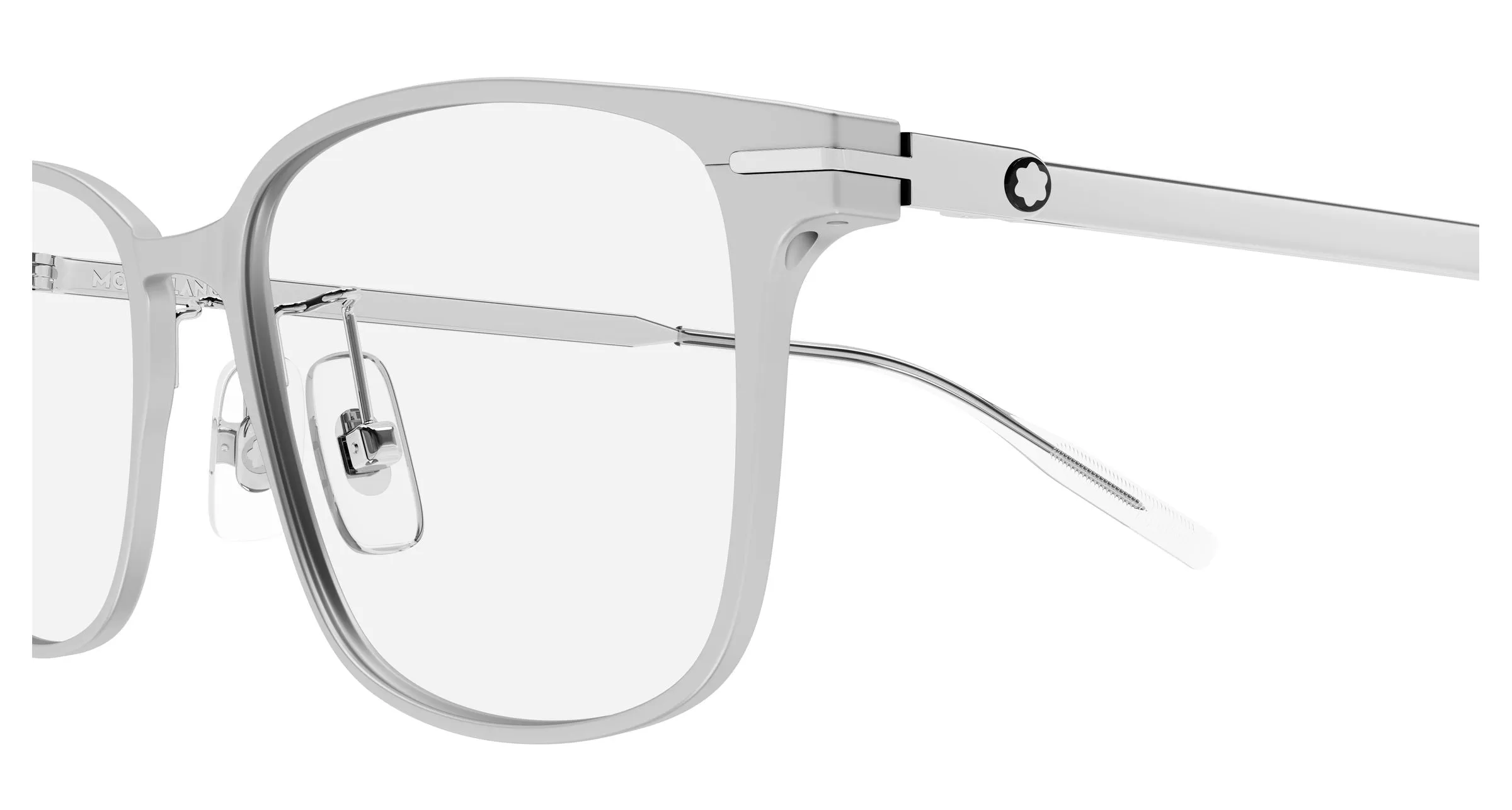 Montblanc MB0532OJ 004 Montature da vista Alluminio Argento Trasparente Squadrata - immagine 3