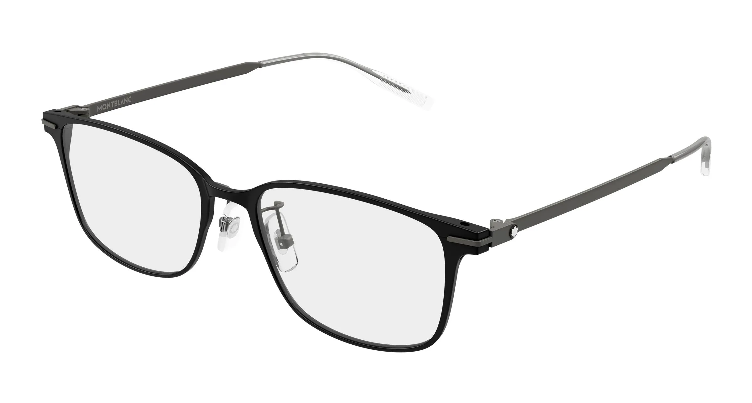 Montblanc MB0532OJ 002 Montature da vista Alluminio Nero Trasparente Squadrata - immagine 1