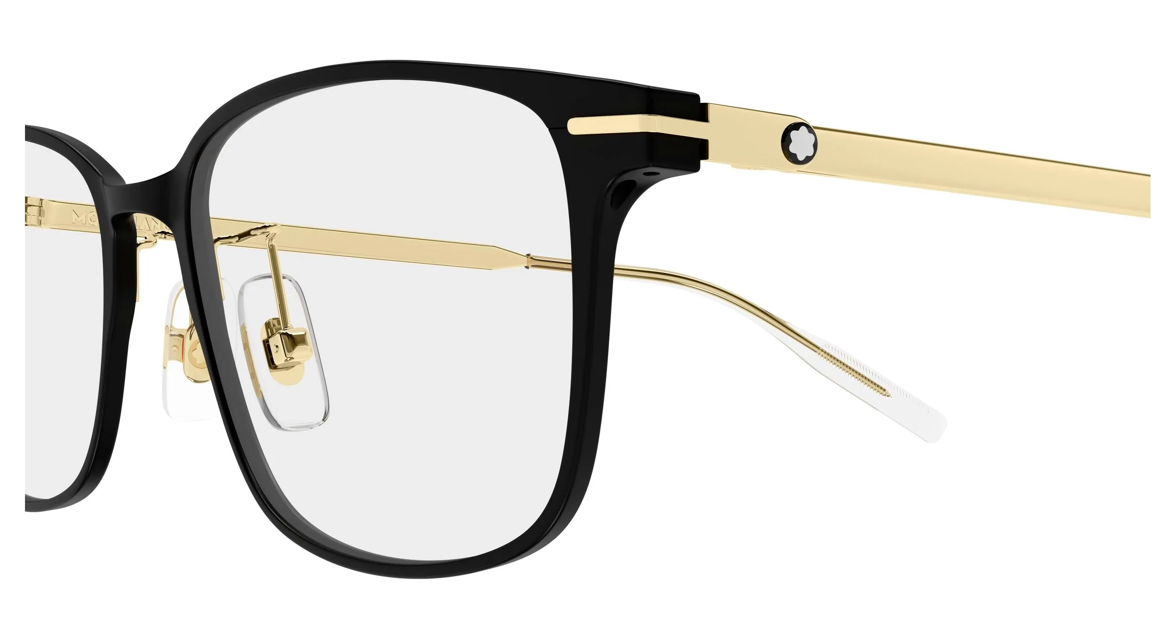 Montblanc MB0532OJ 001 Montature da vista Alluminio Nero Trasparente Squadrata - immagine 3