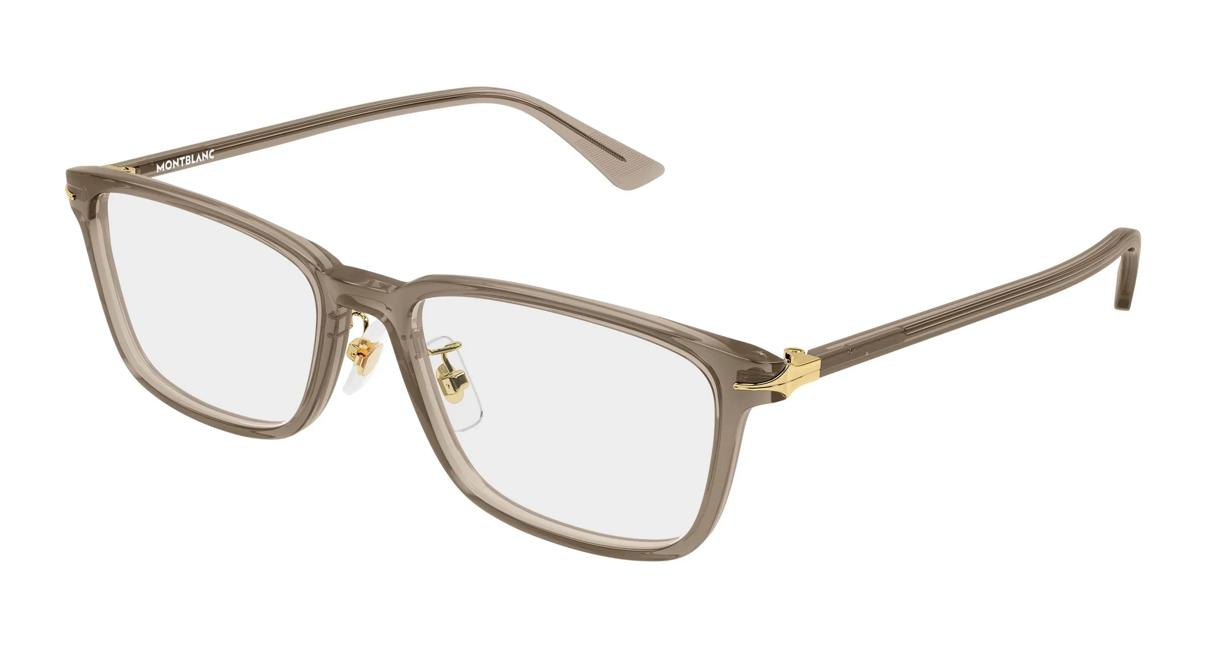 Montblanc MB0531OA 004 Montature da vista Acetato Marrone Trasparente Squadrata - immagine 1