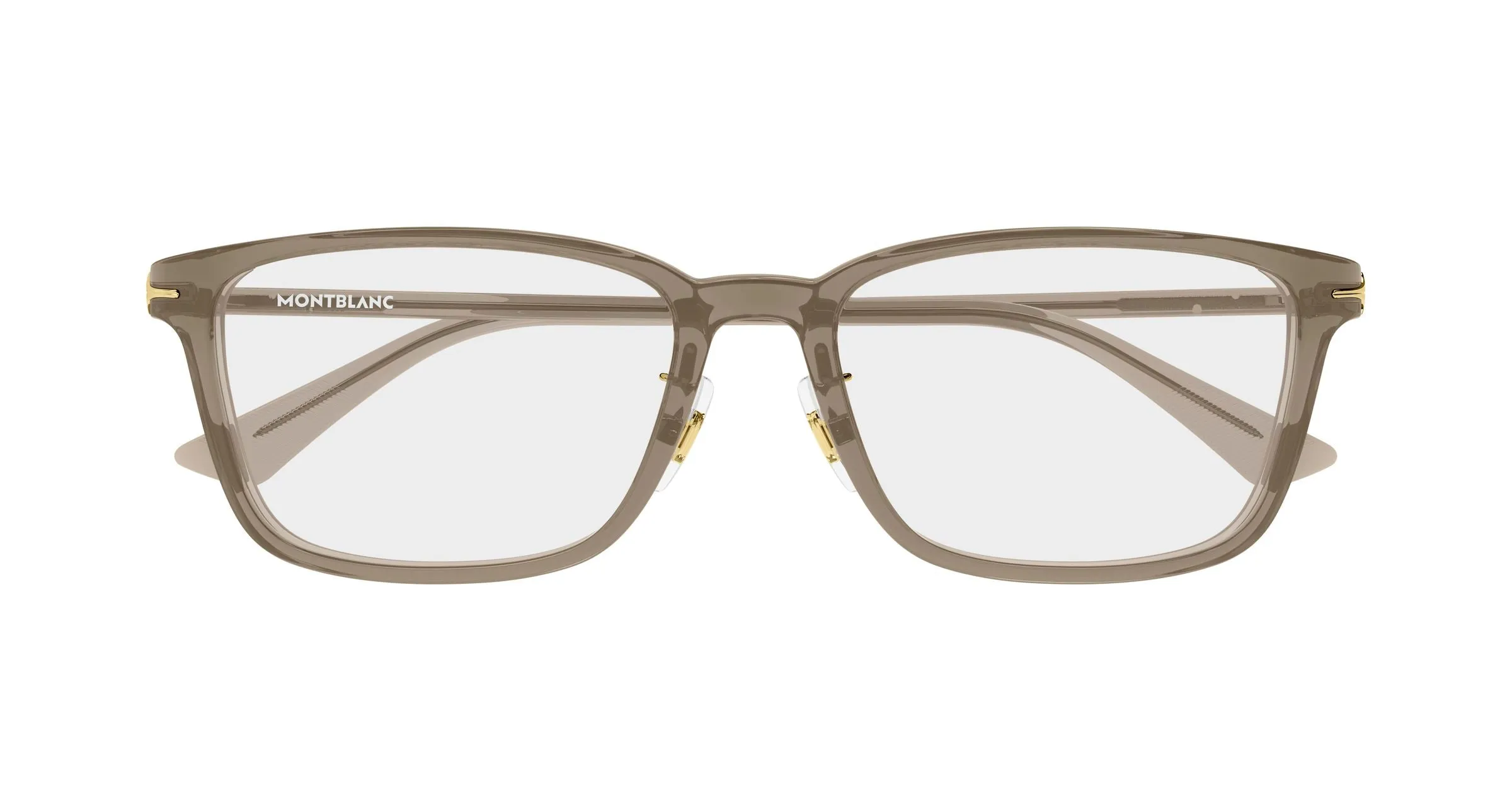 Montblanc MB0531OA 004 Montature da vista Acetato Marrone Trasparente Squadrata - immagine 2