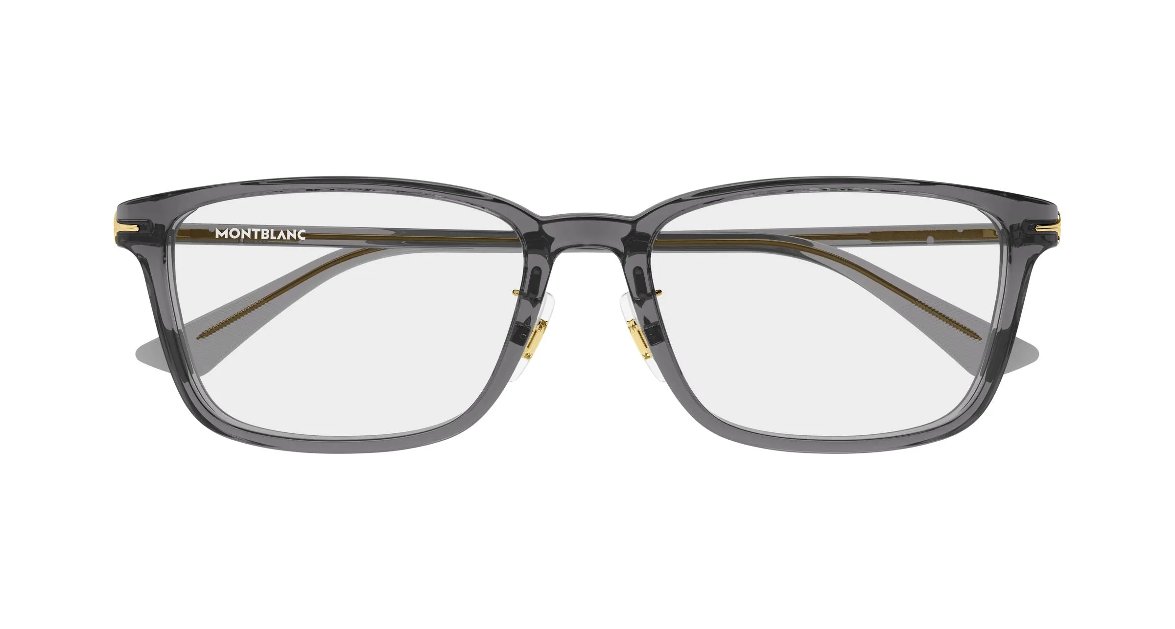 Montblanc MB0531OA 003 Montature da vista Acetato Grigio Trasparente Squadrata - immagine 2