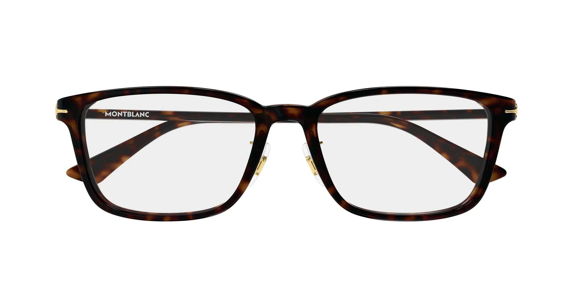 Montblanc MB0531OA 002 Montature da vista Acetato Havana Trasparente Squadrata - immagine 2