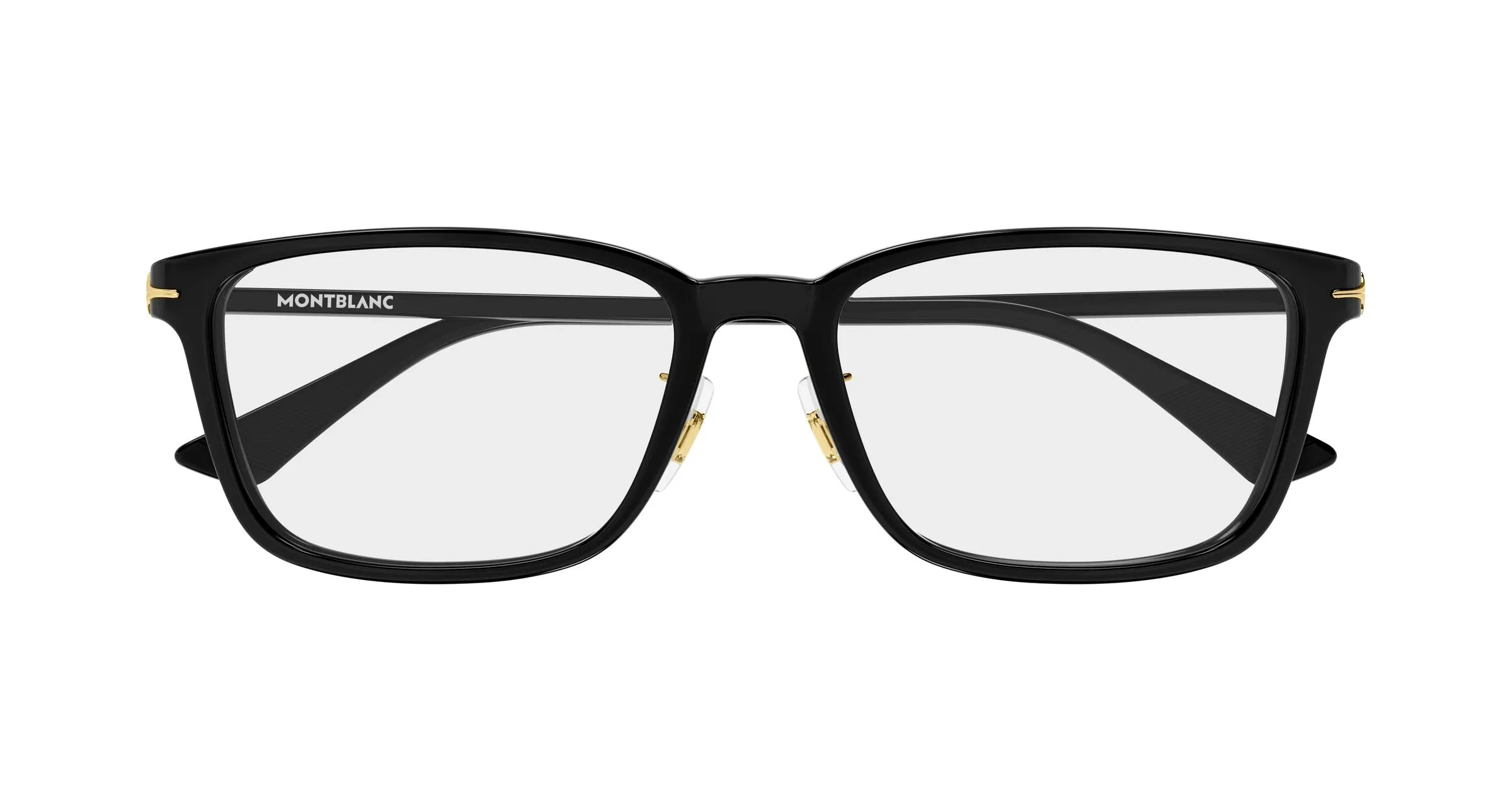 Montblanc MB0531OA 001 Montature da vista Acetato Nero Trasparente Squadrata - immagine 2