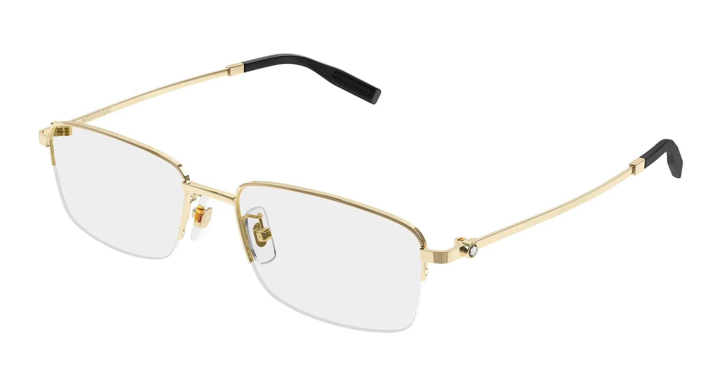 Montblanc MB0529OA 005 Montature da vista Titanio Oro Trasparente Squadrata - immagine 1