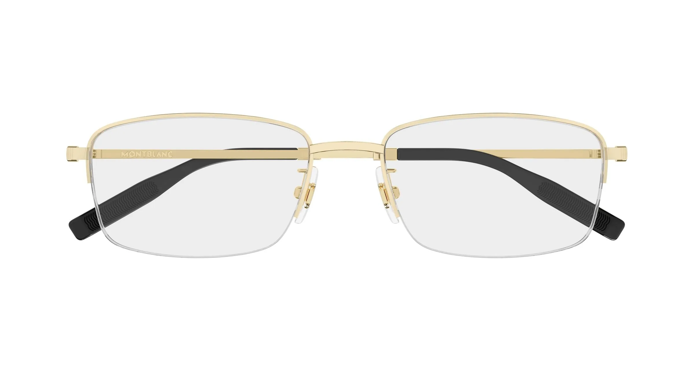 Montblanc MB0529OA 002 Montature da vista Titanio Oro Trasparente Squadrata - immagine 2
