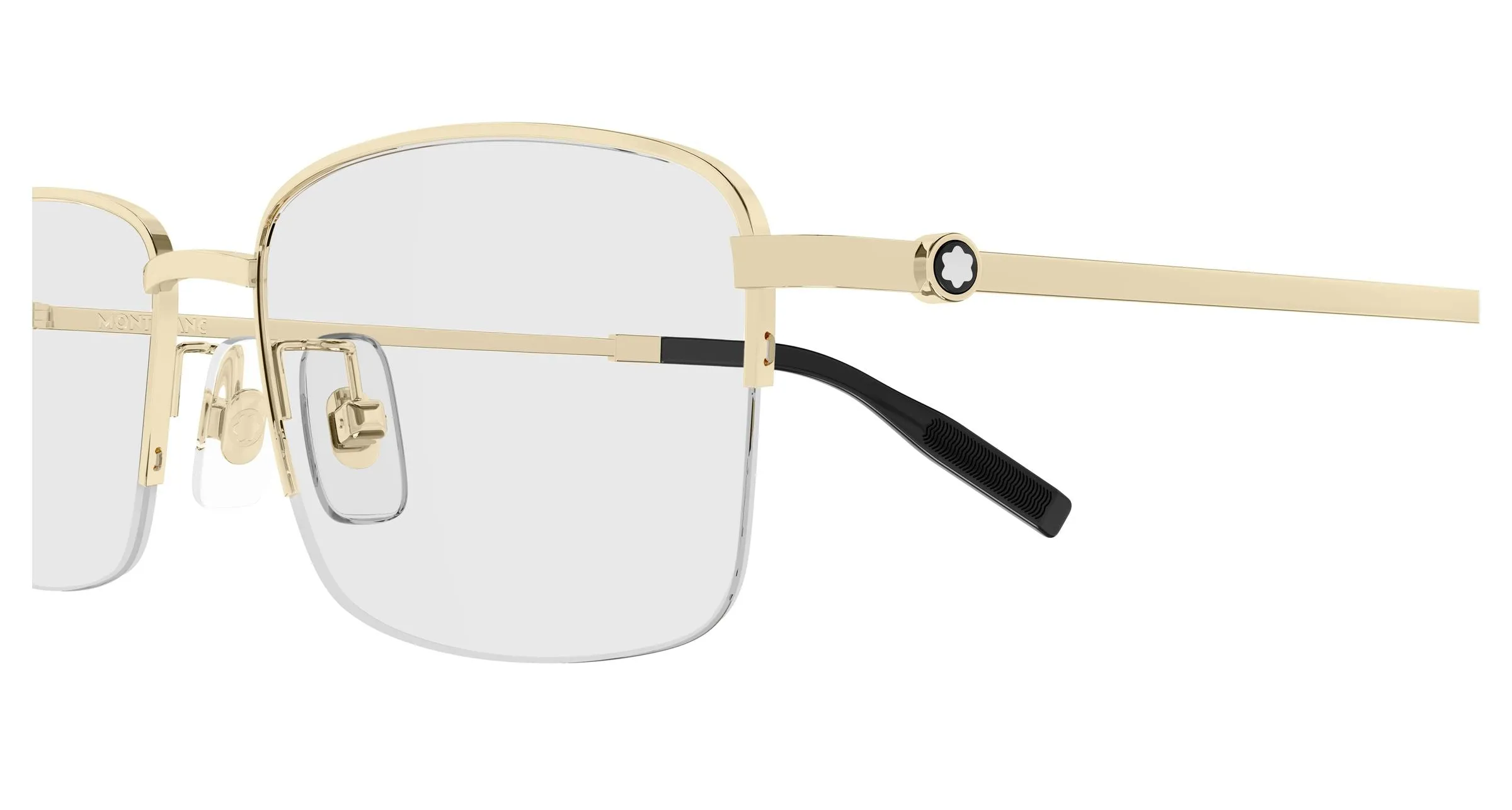 Montblanc MB0529OA 002 Montature da vista Titanio Oro Trasparente Squadrata - immagine 3