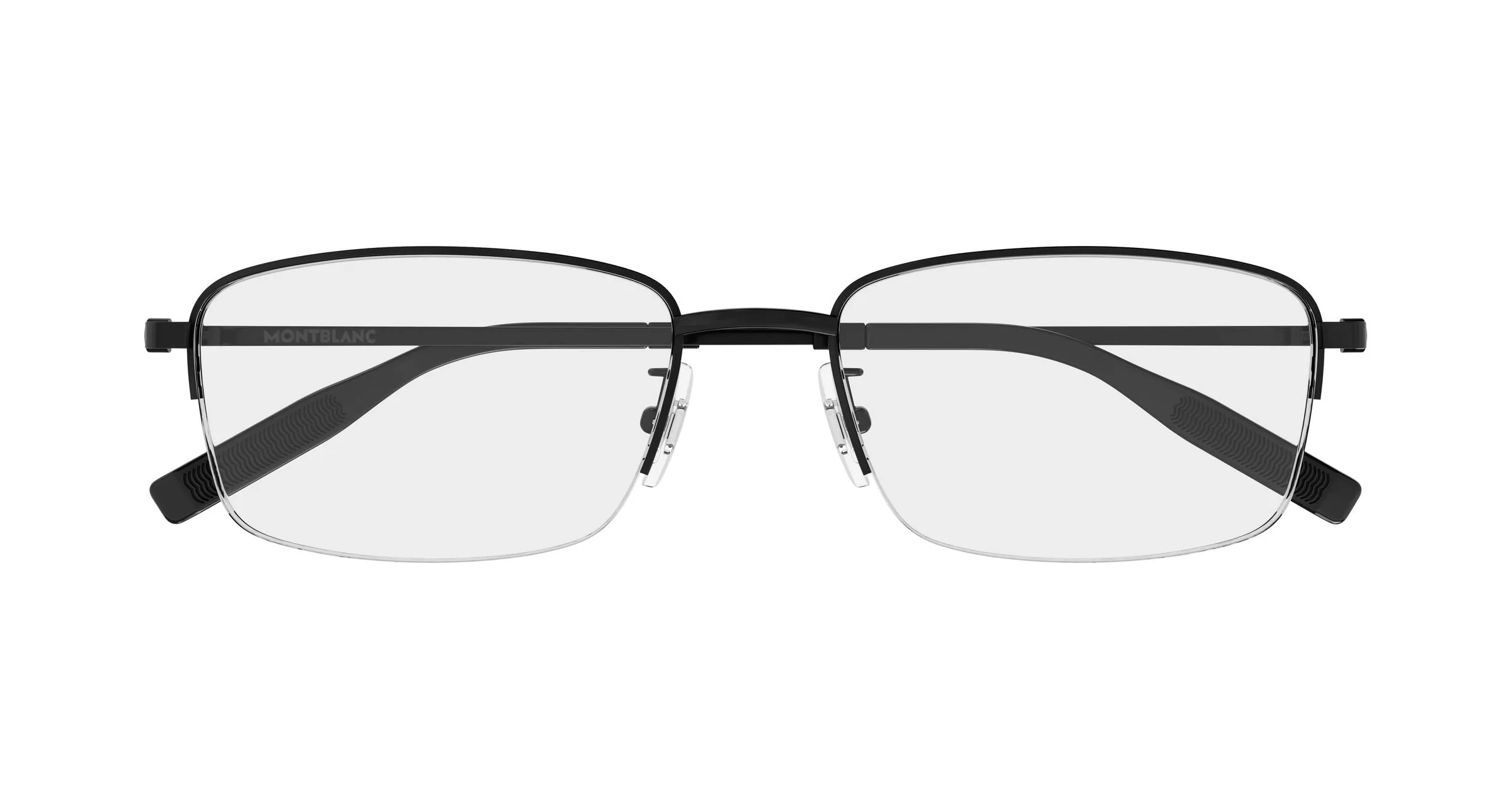 Montblanc MB0529OA 001 Montature da vista Titanio Nero Trasparente Squadrata - immagine 2