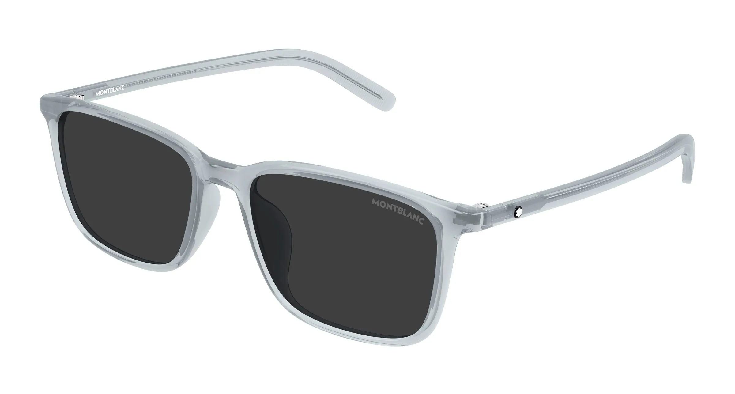 Montblanc MB0528SA 004 Occhiali da sole Acetato Grigio Grigio Squadrata - immagine 1
