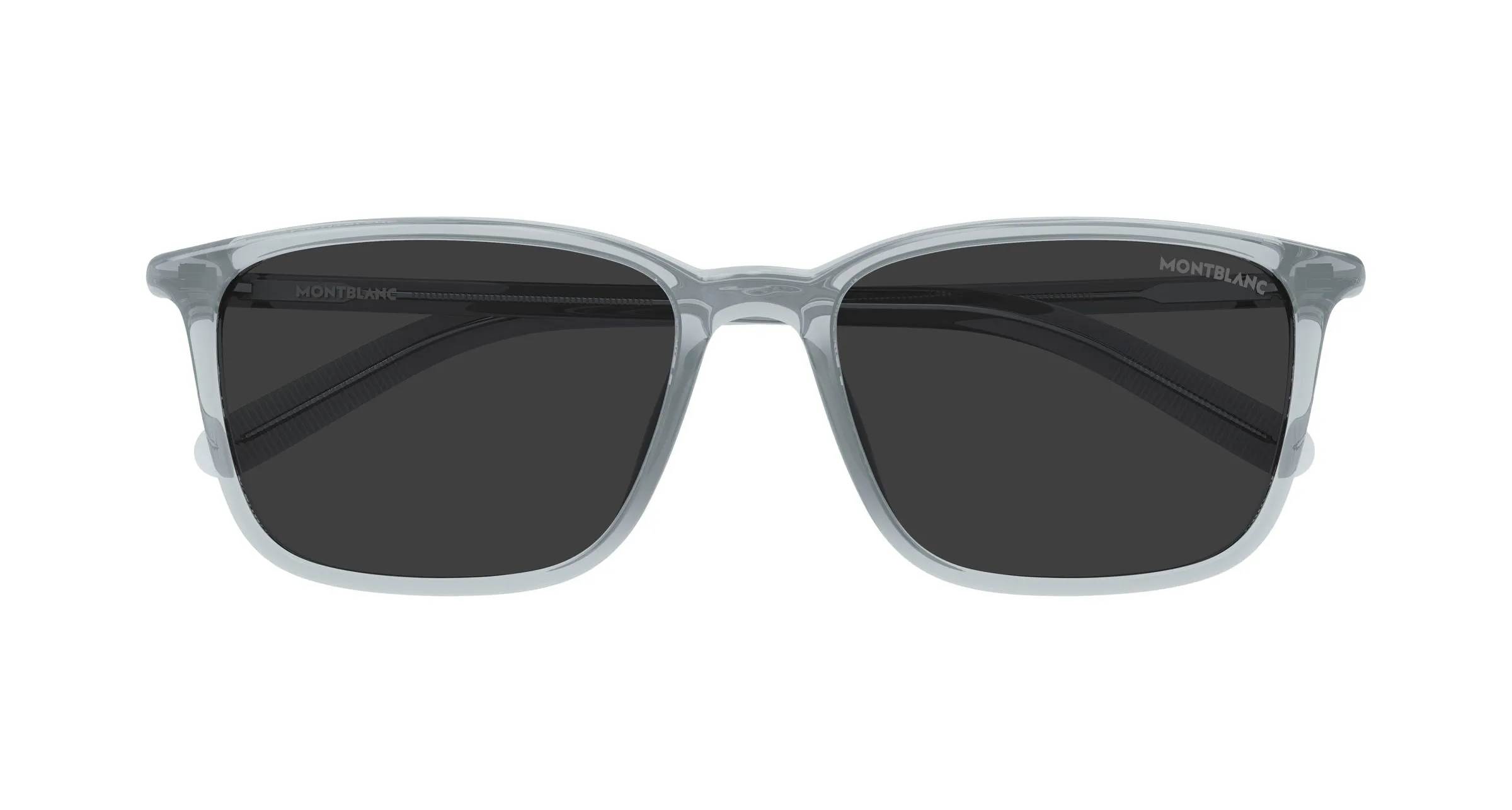 Montblanc MB0528SA 004 Occhiali da sole Acetato Grigio Grigio Squadrata - immagine 2