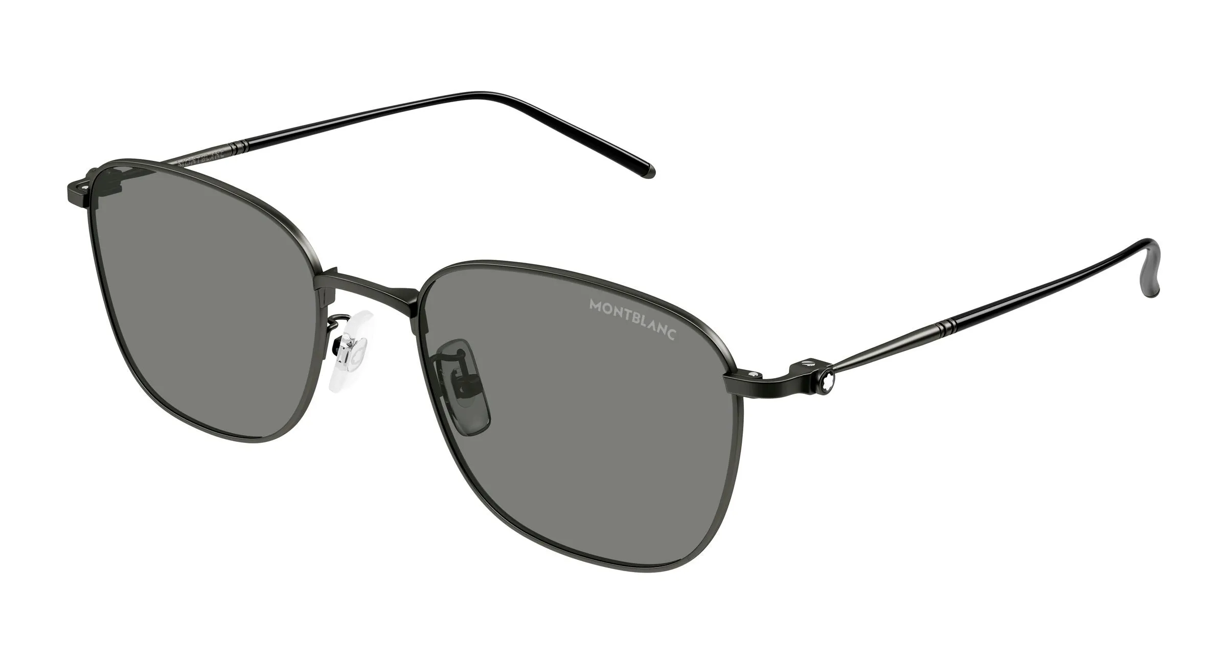 Montblanc MB0527SA 003 Occhiali da sole Titanio Rutenio Grigio Squadrata - immagine 1