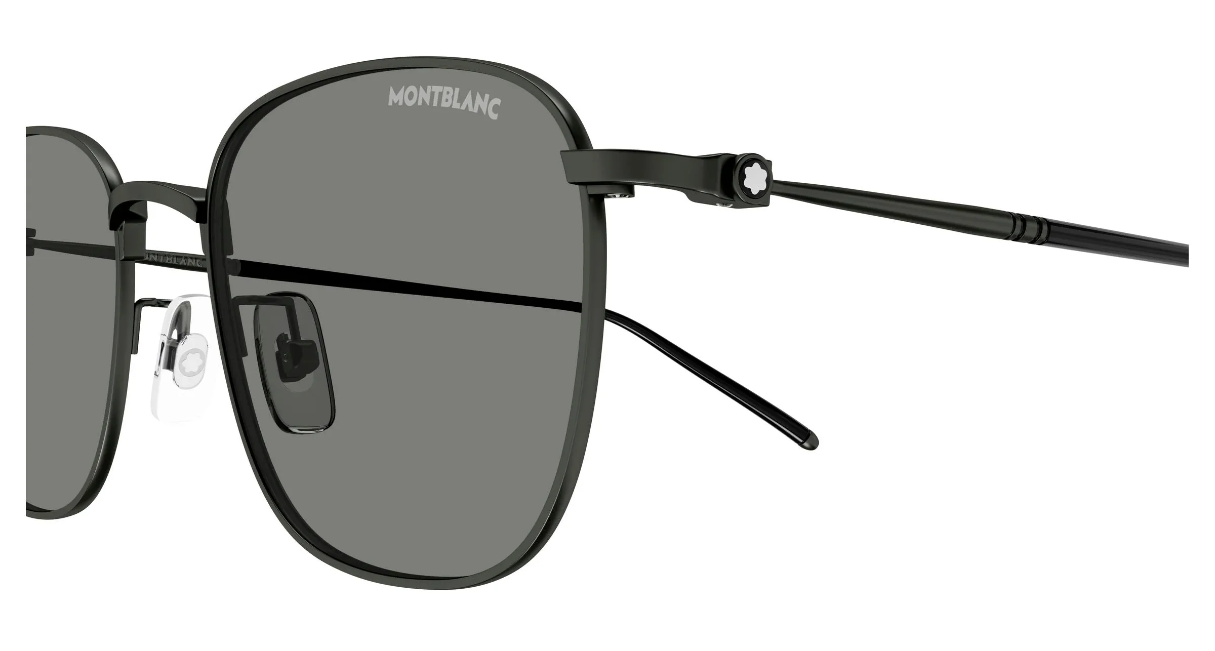 Montblanc MB0527SA 003 Occhiali da sole Titanio Rutenio Grigio Squadrata - immagine 3