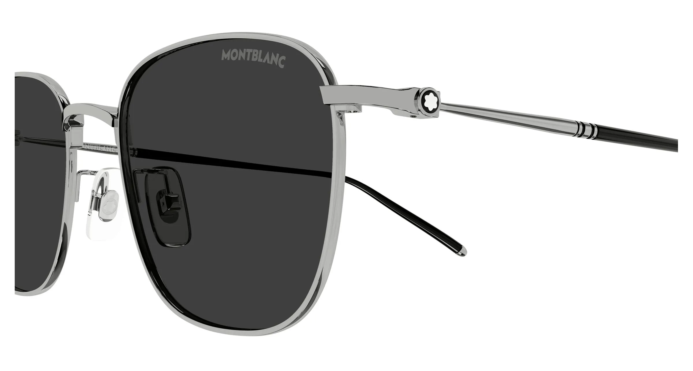 Montblanc MB0527SA 002 Occhiali da sole Titanio Rutenio Grigio Squadrata - immagine 3