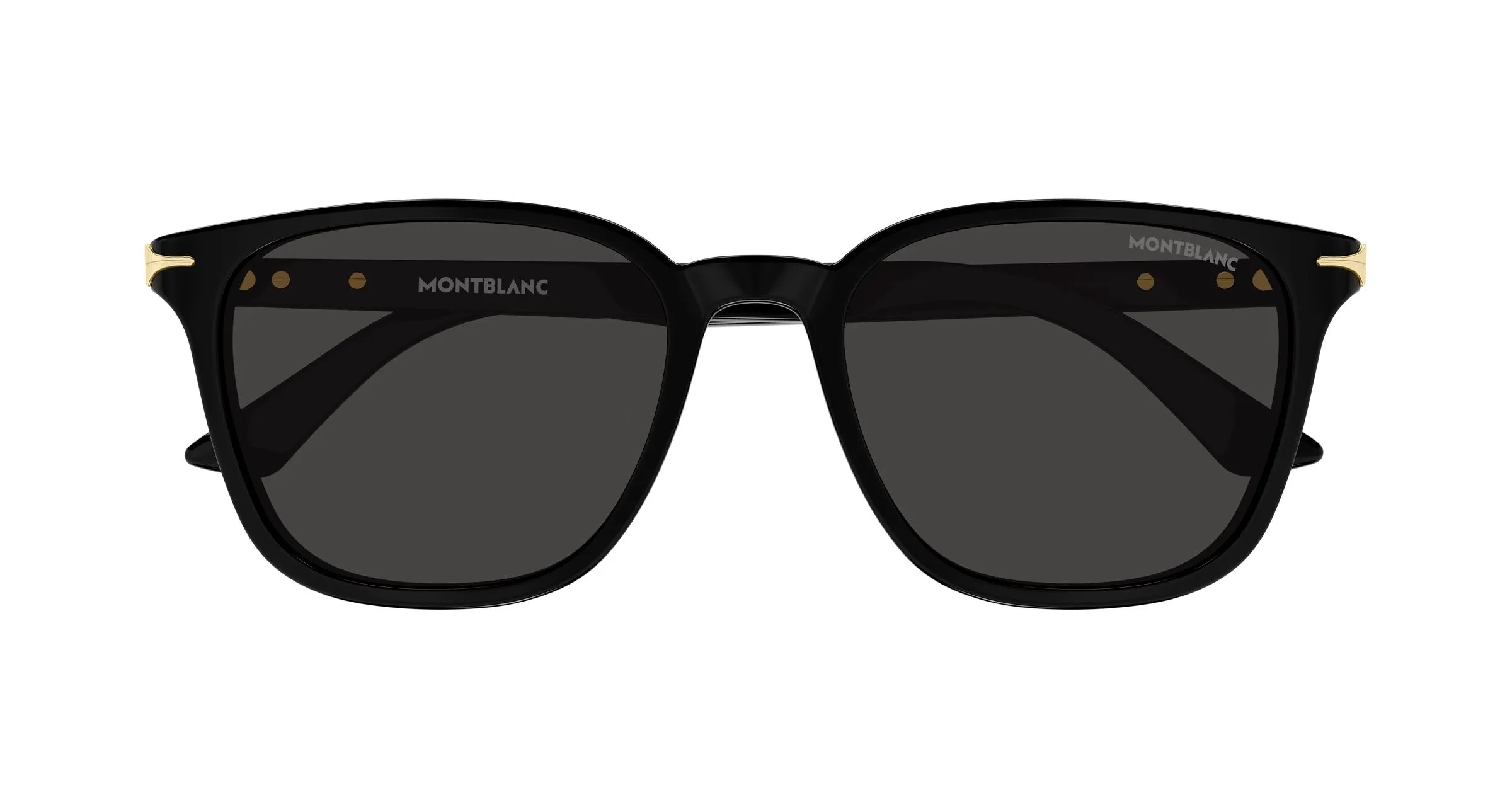 Montblanc MB0518SA 001 Occhiali da sole Acetato Nero Grigio Squadrata - immagine 2