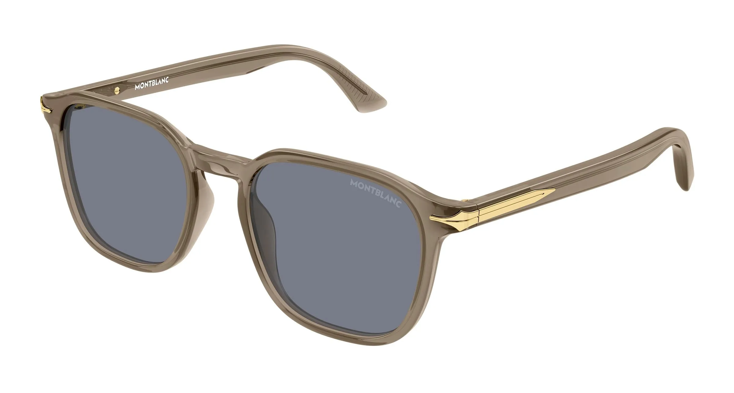 Montblanc MB0516S 004 Occhiali da sole Acetato Marrone Grigio Squadrata - immagine 1