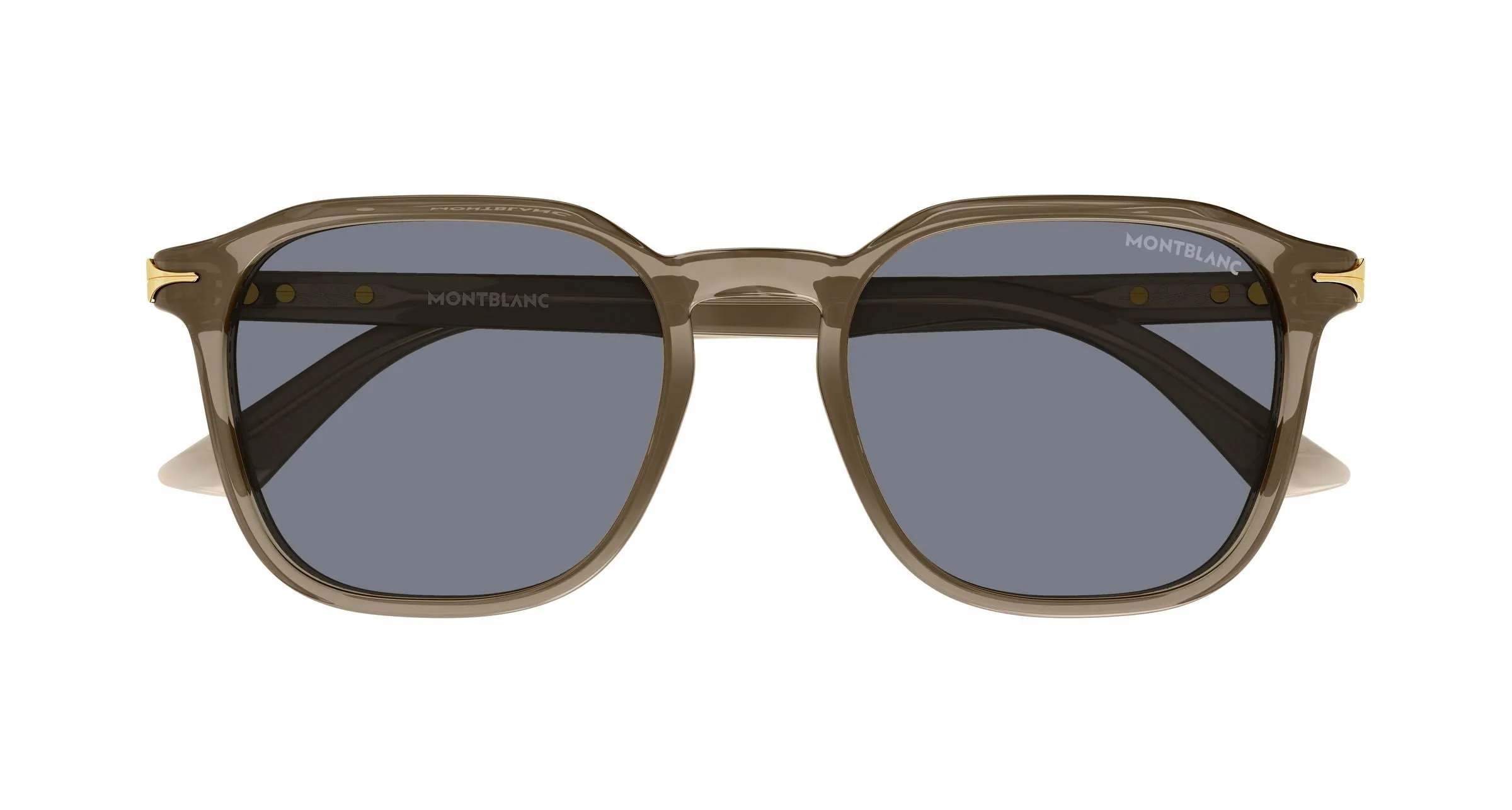 Montblanc MB0516S 004 Occhiali da sole Acetato Marrone Grigio Squadrata - immagine 2