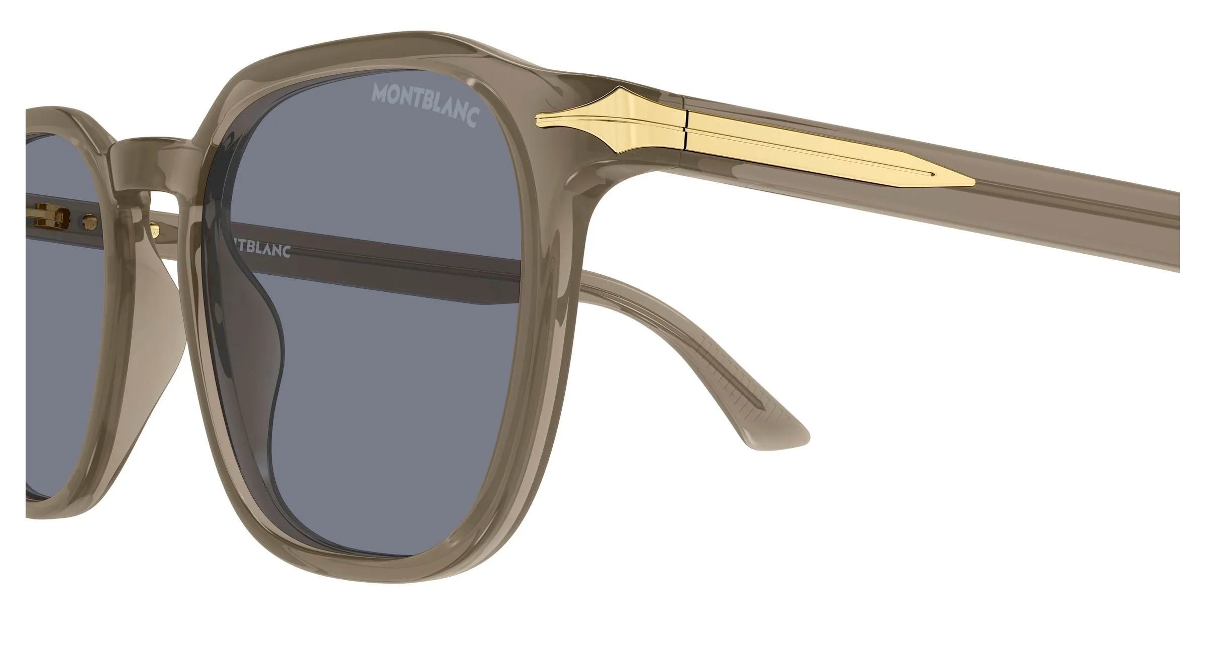 Montblanc MB0516S 004 Occhiali da sole Acetato Marrone Grigio Squadrata - immagine 3