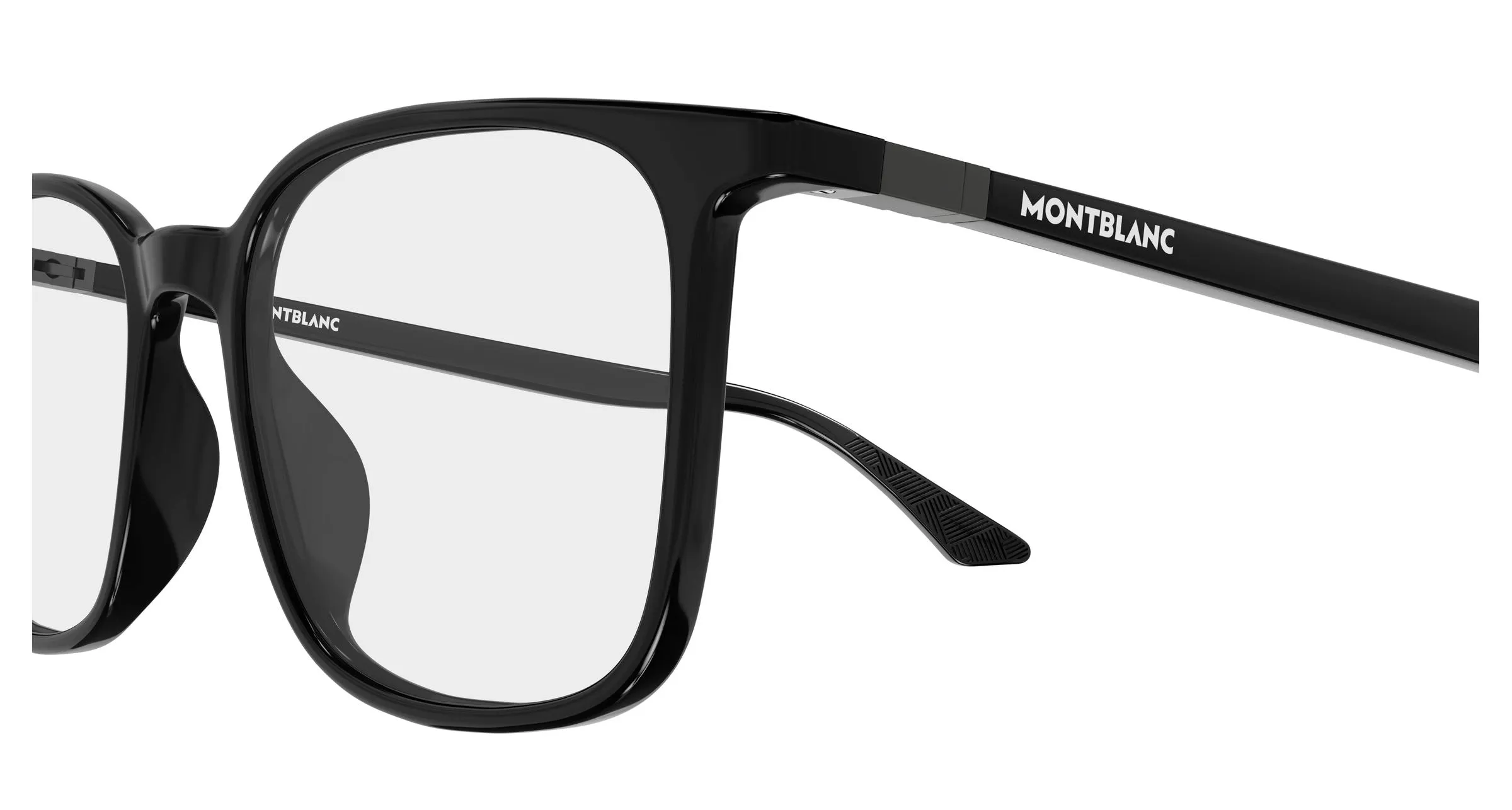 Montblanc MB0511O 001 Montature da vista Acetato Nero Trasparente Squadrata - immagine 3