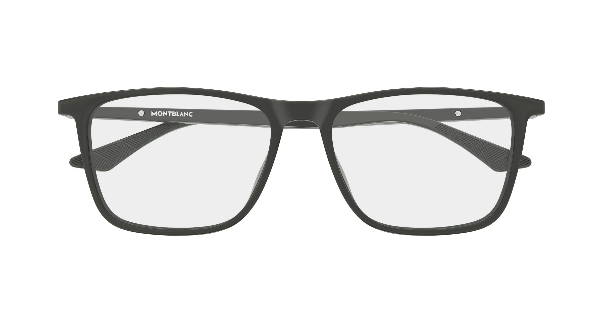 Montblanc MB0509O 008 Montature da vista Acetato Grigio Trasparente Squadrata - immagine 2